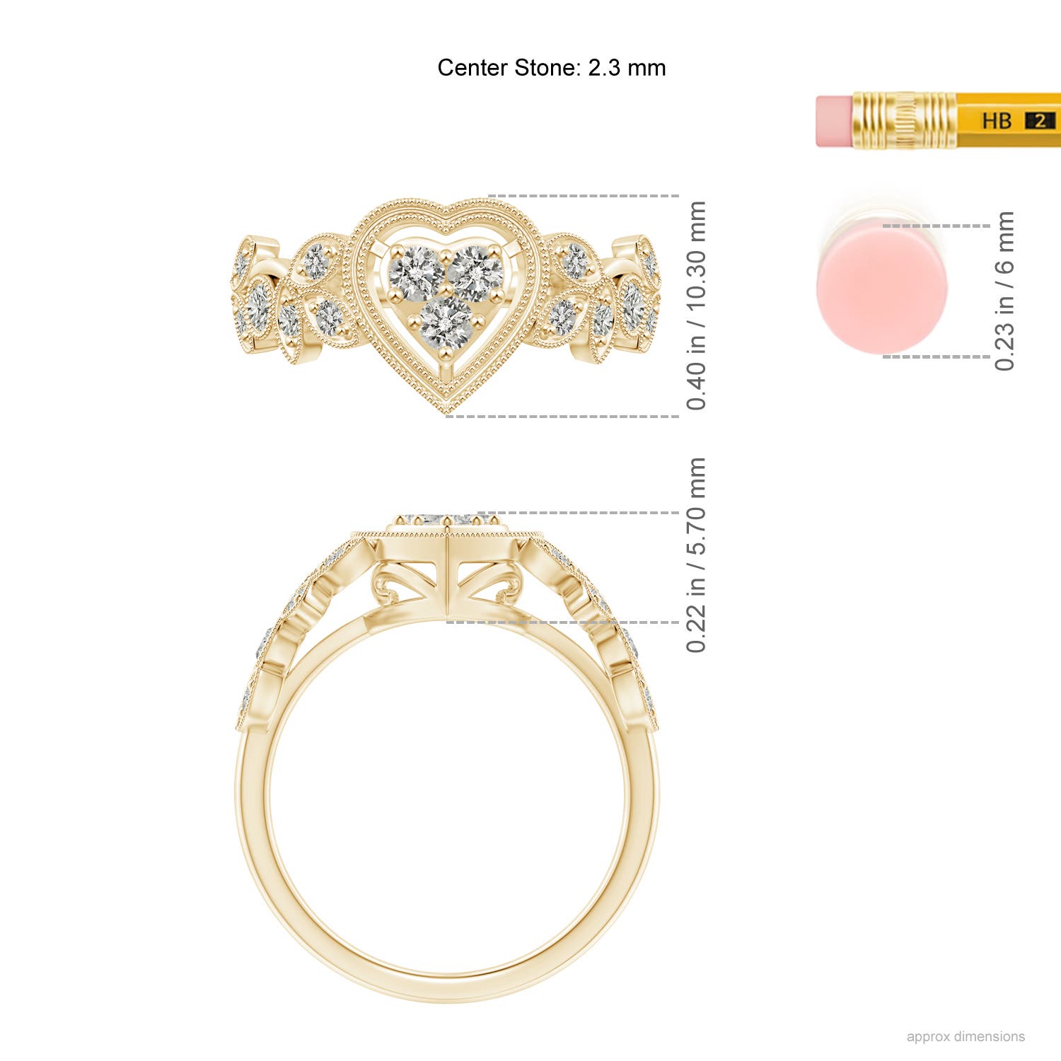 K, I3 / 0.33 CT / 14 KT Yellow Gold