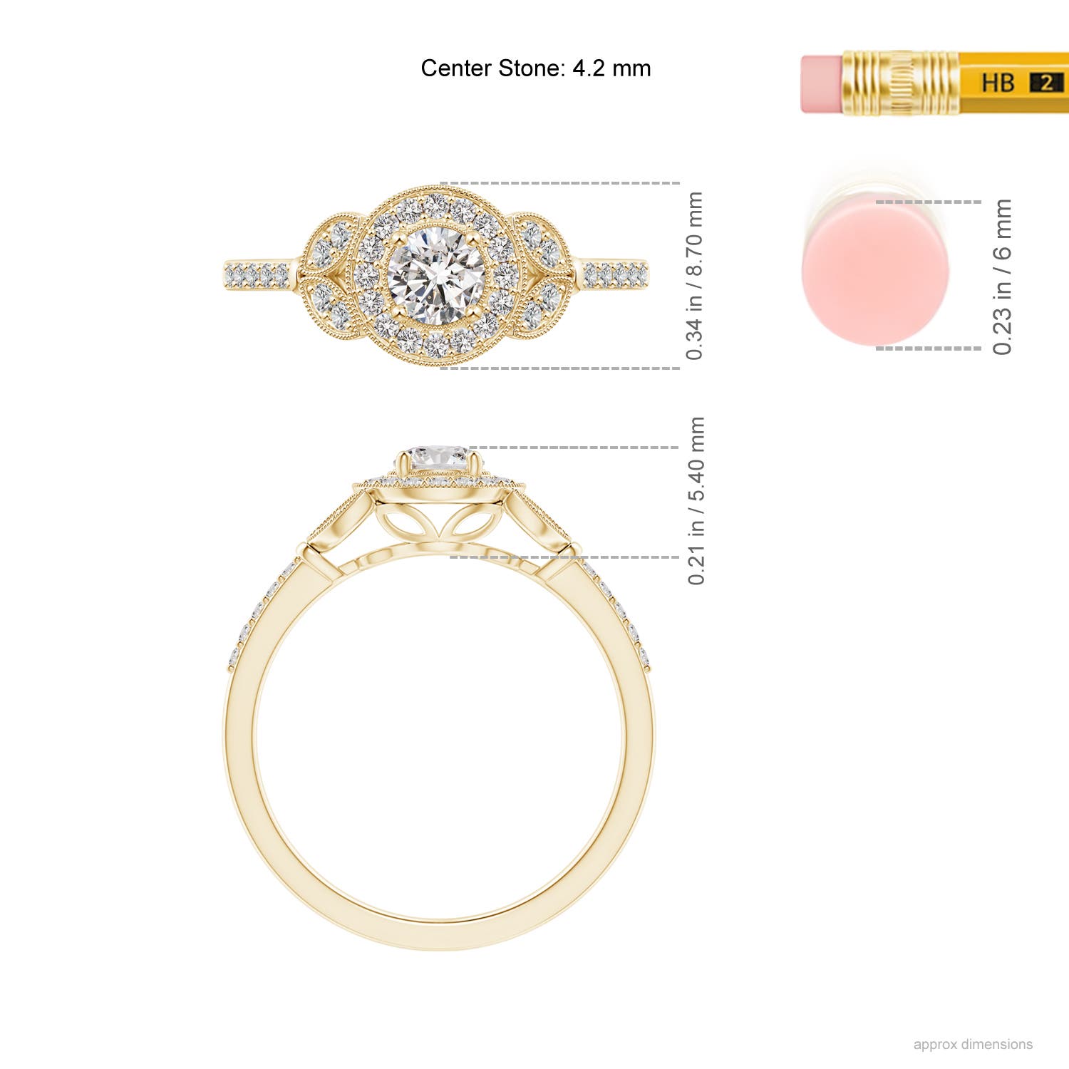 I-J, I1-I2 / 0.5 CT / 14 KT Yellow Gold