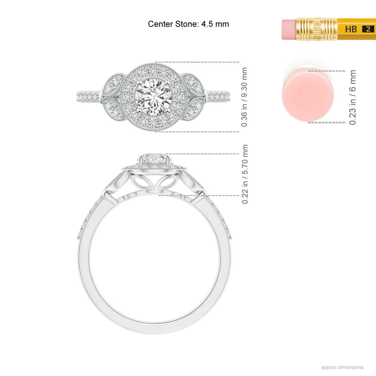 H, SI2 / 0.62 CT / 14 KT White Gold