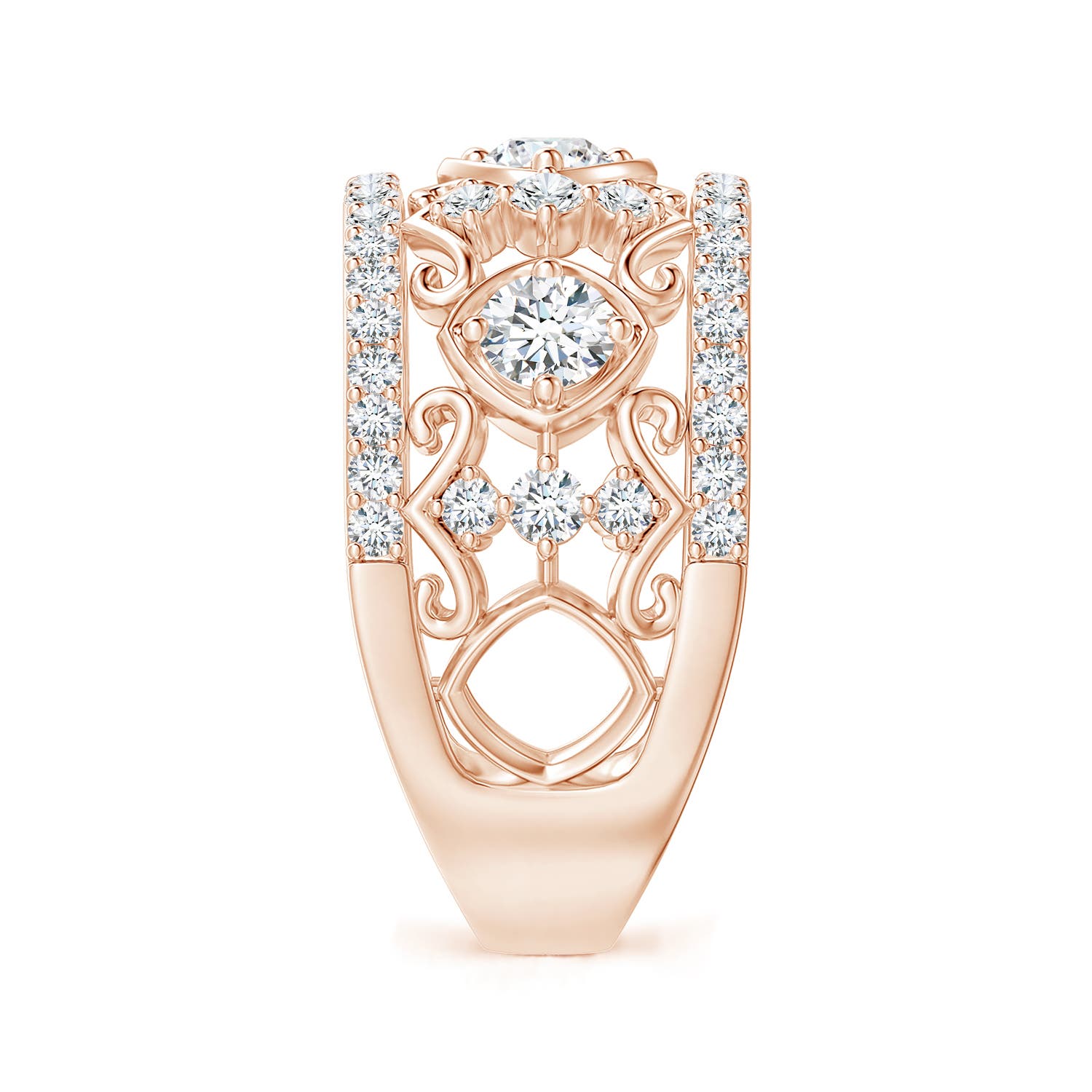 G, VS2 / 1.15 CT / 14 KT Rose Gold