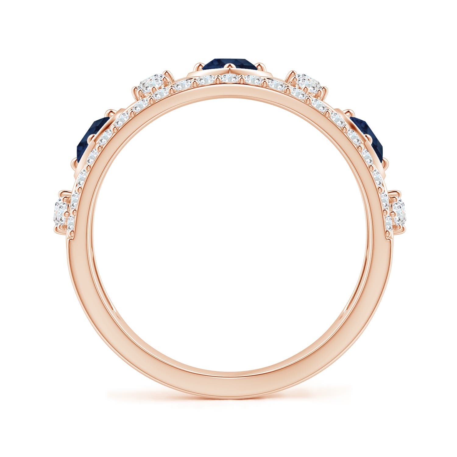 AA - Blue Sapphire / 1.33 CT / 14 KT Rose Gold