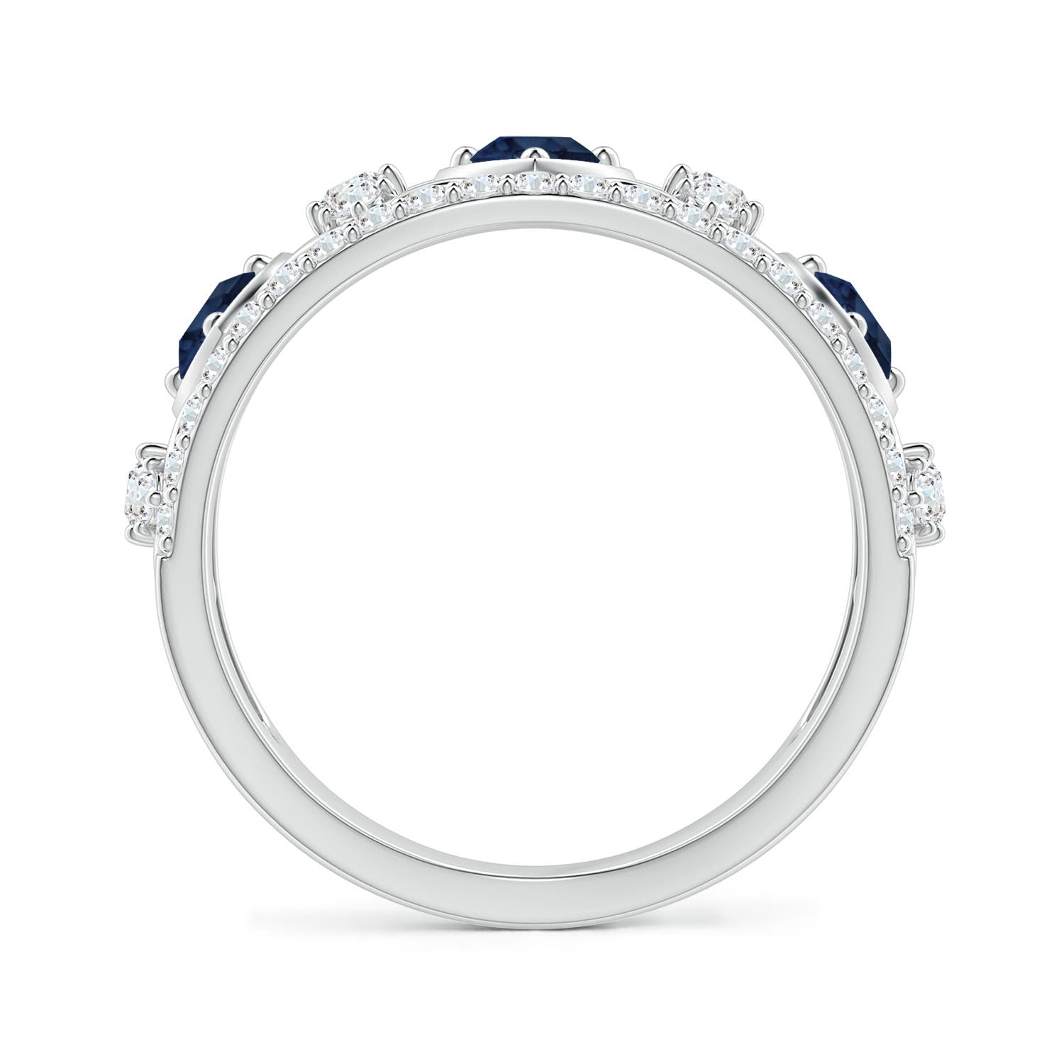 AA - Blue Sapphire / 1.33 CT / 14 KT White Gold