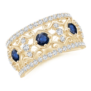 Round AA Blue Sapphire