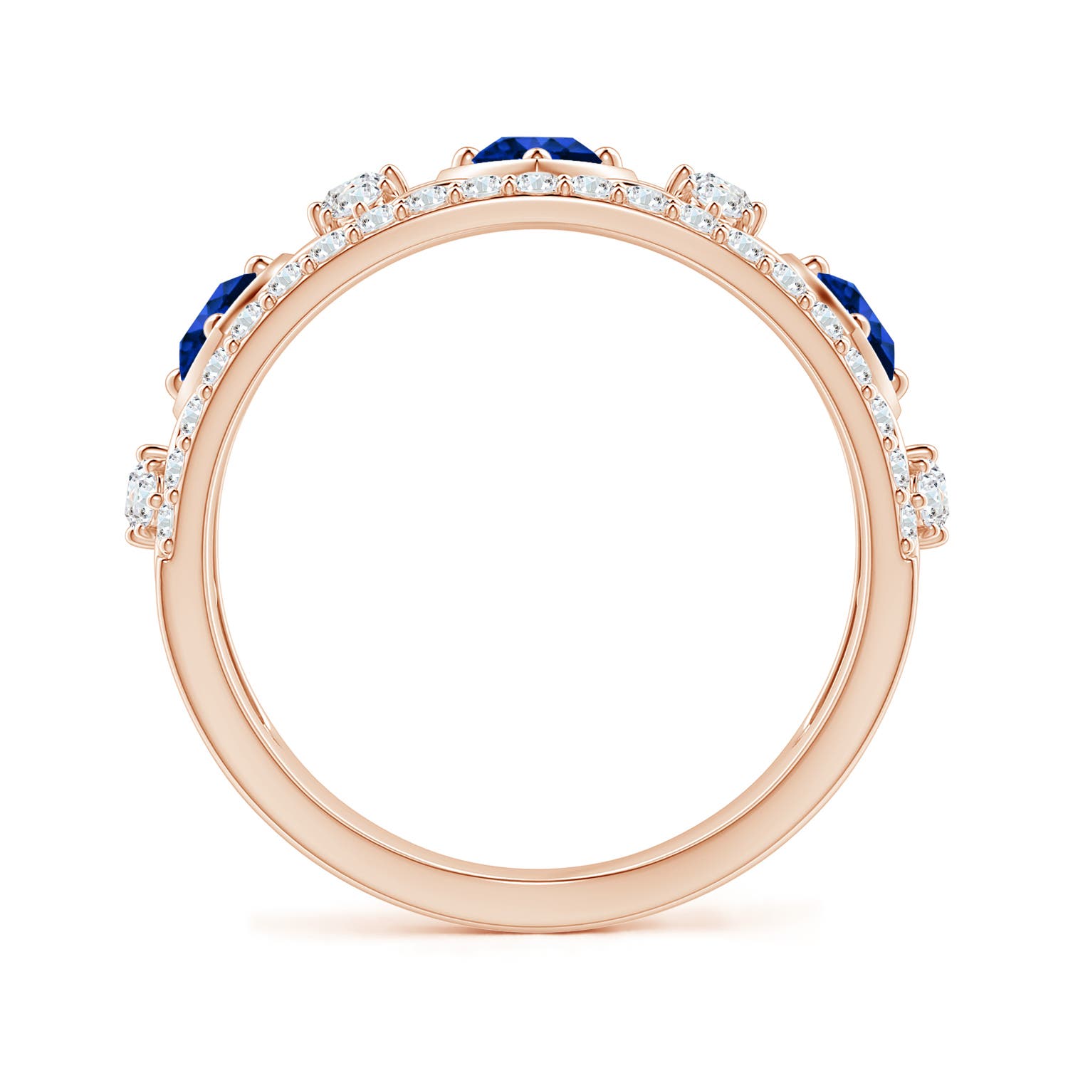 AAAA - Blue Sapphire / 1.33 CT / 14 KT Rose Gold