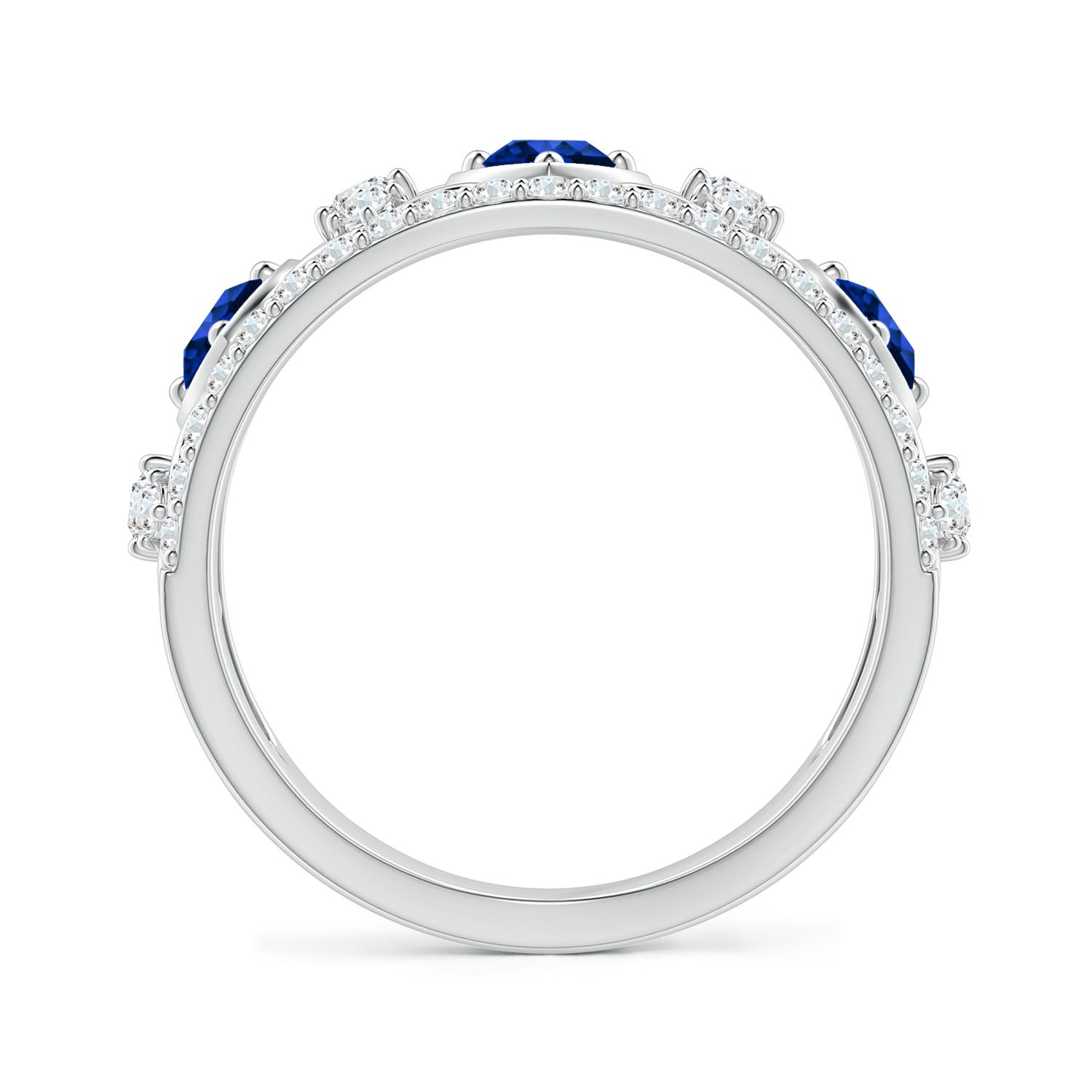 AAAA - Blue Sapphire / 1.33 CT / 14 KT White Gold