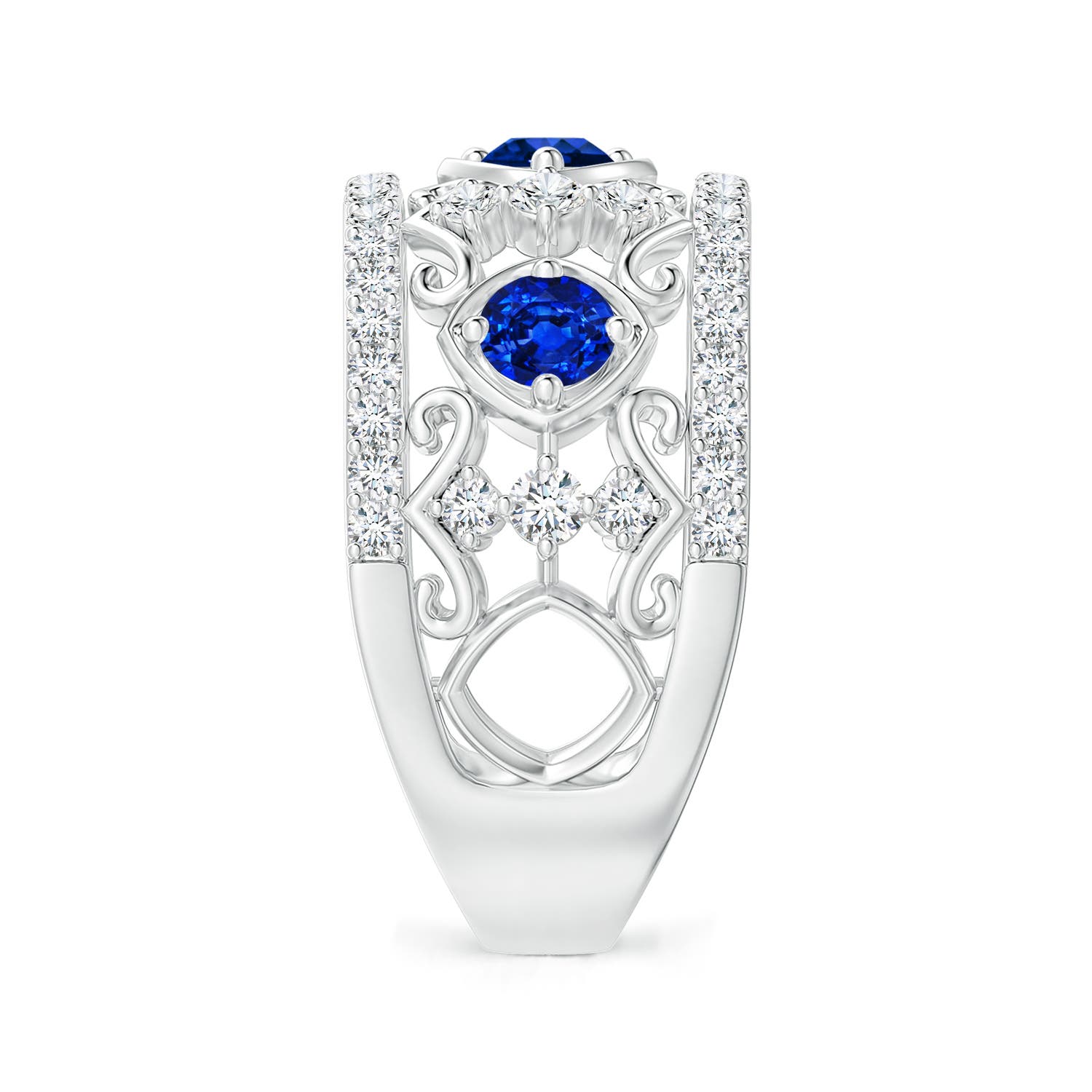 AAAA - Blue Sapphire / 1.33 CT / 14 KT White Gold