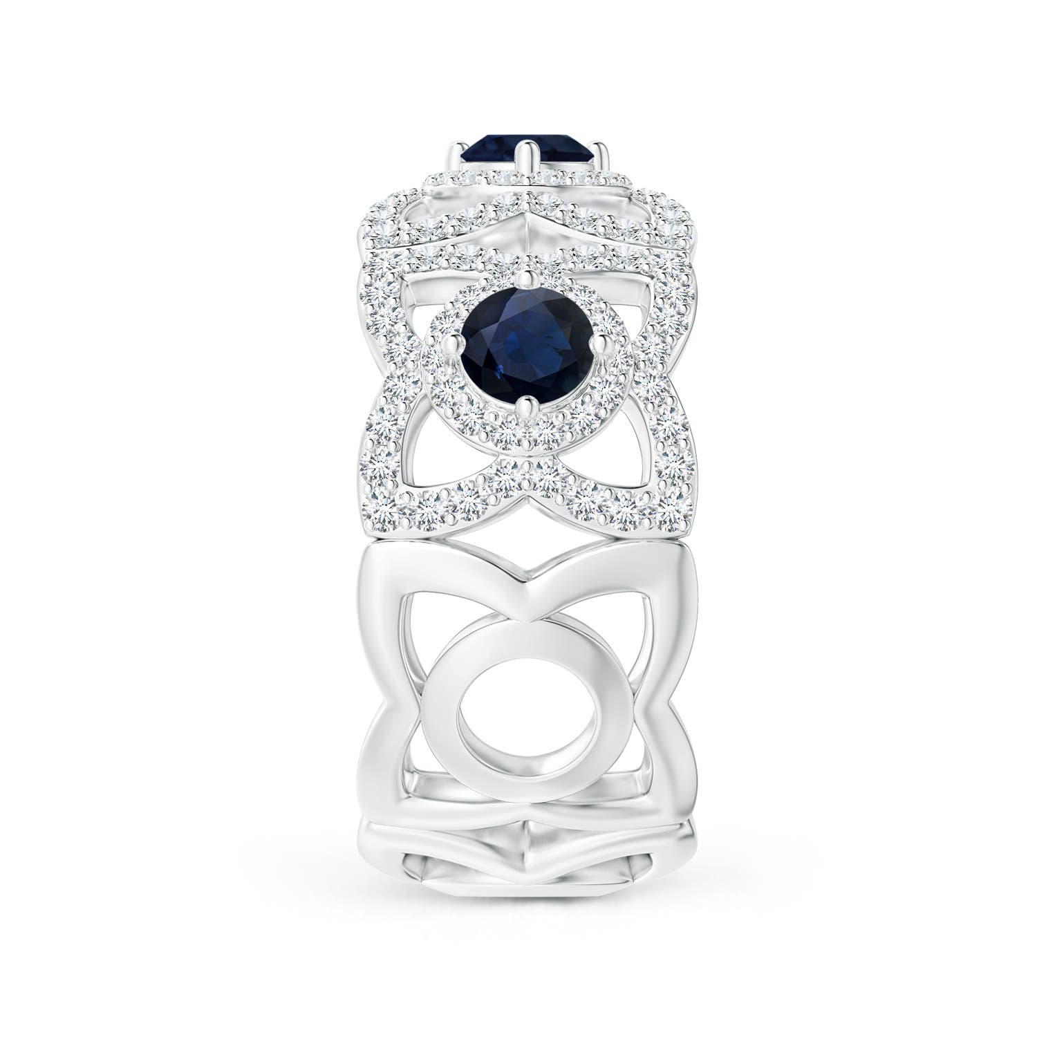 A - Blue Sapphire / 0.91 CT / 14 KT White Gold