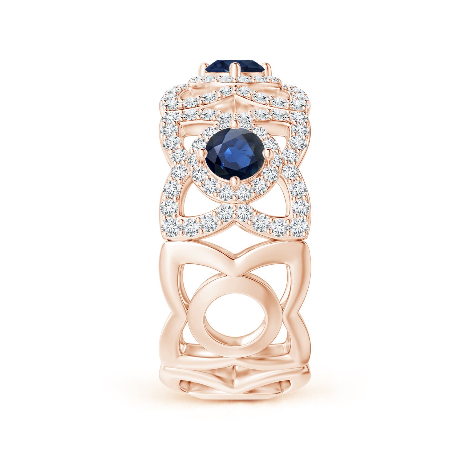 AA - Blue Sapphire / 0.91 CT / 14 KT Rose Gold