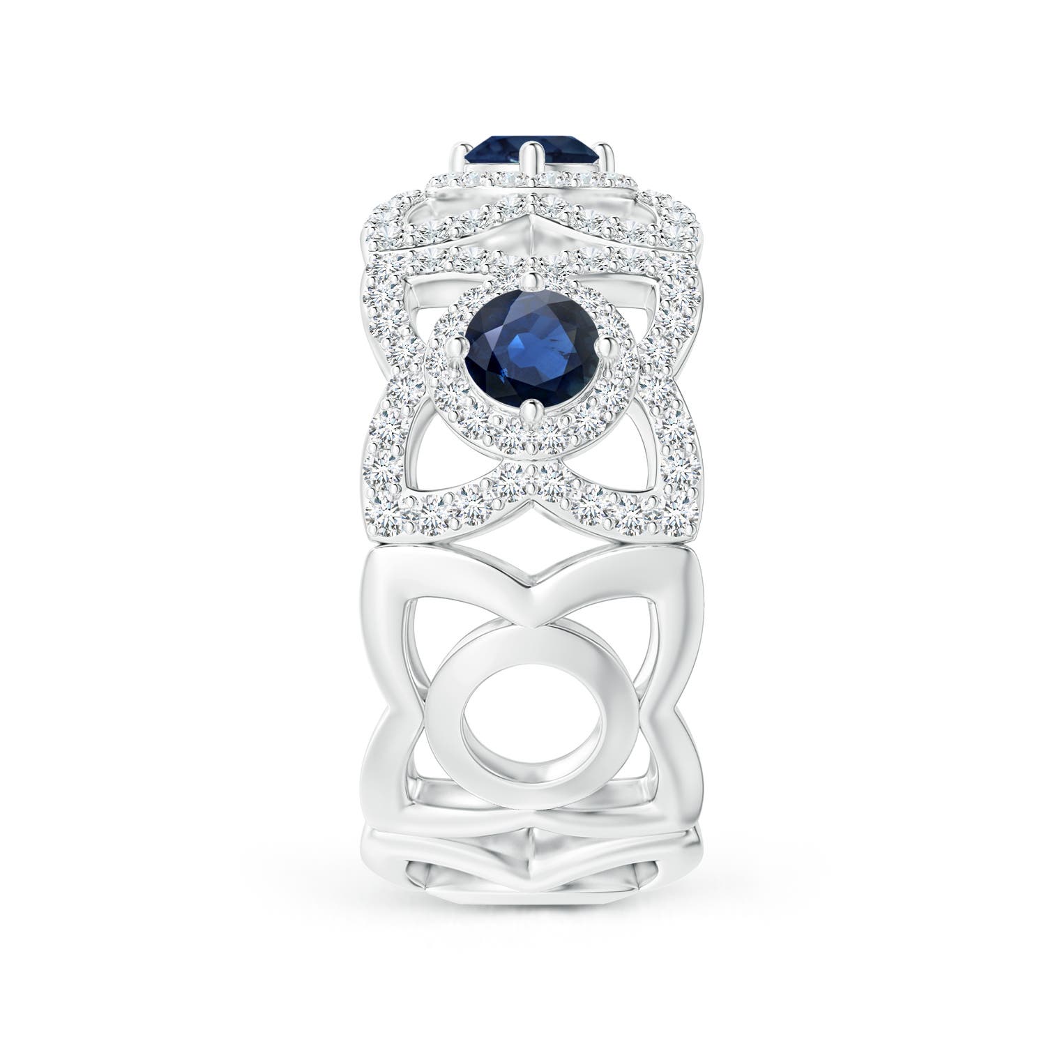 AA - Blue Sapphire / 0.91 CT / 14 KT White Gold