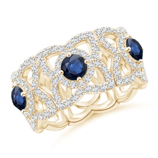Round AA Blue Sapphire