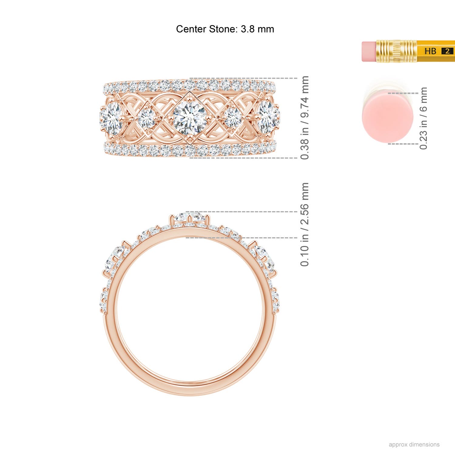 G, VS2 / 1.06 CT / 14 KT Rose Gold