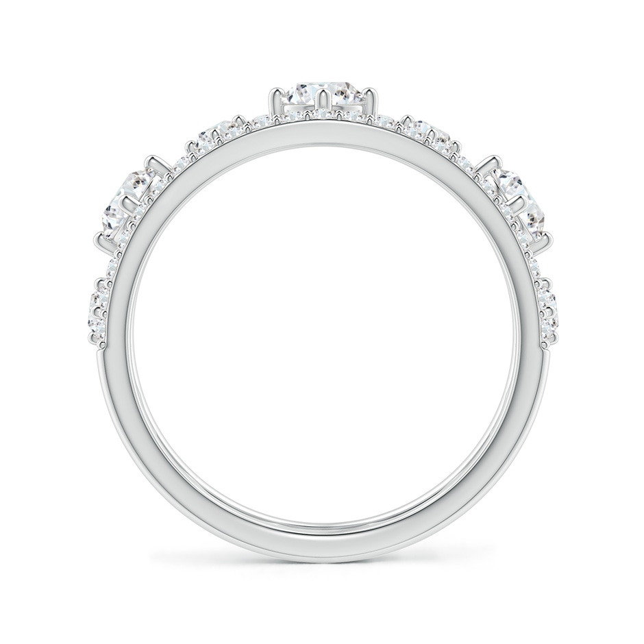 3.8mm GVS2 Art Deco Inspired Graduated Diamond Anniversary Band in White Gold side 1