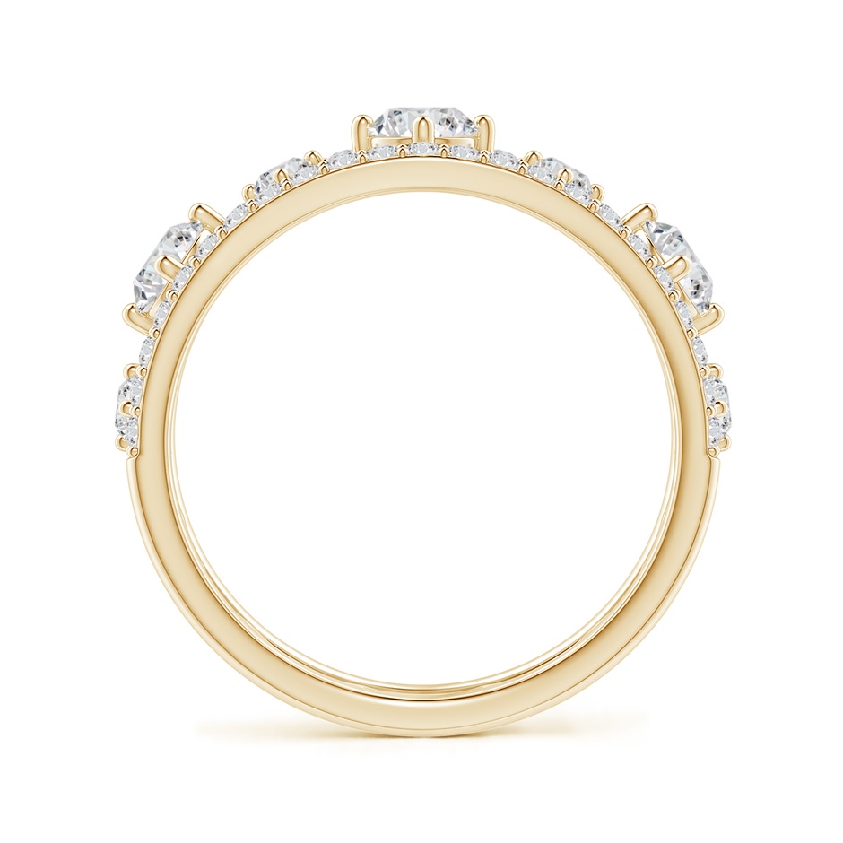 3.8mm HSI2 Art Deco Inspired Graduated Diamond Anniversary Band in Yellow Gold side 1