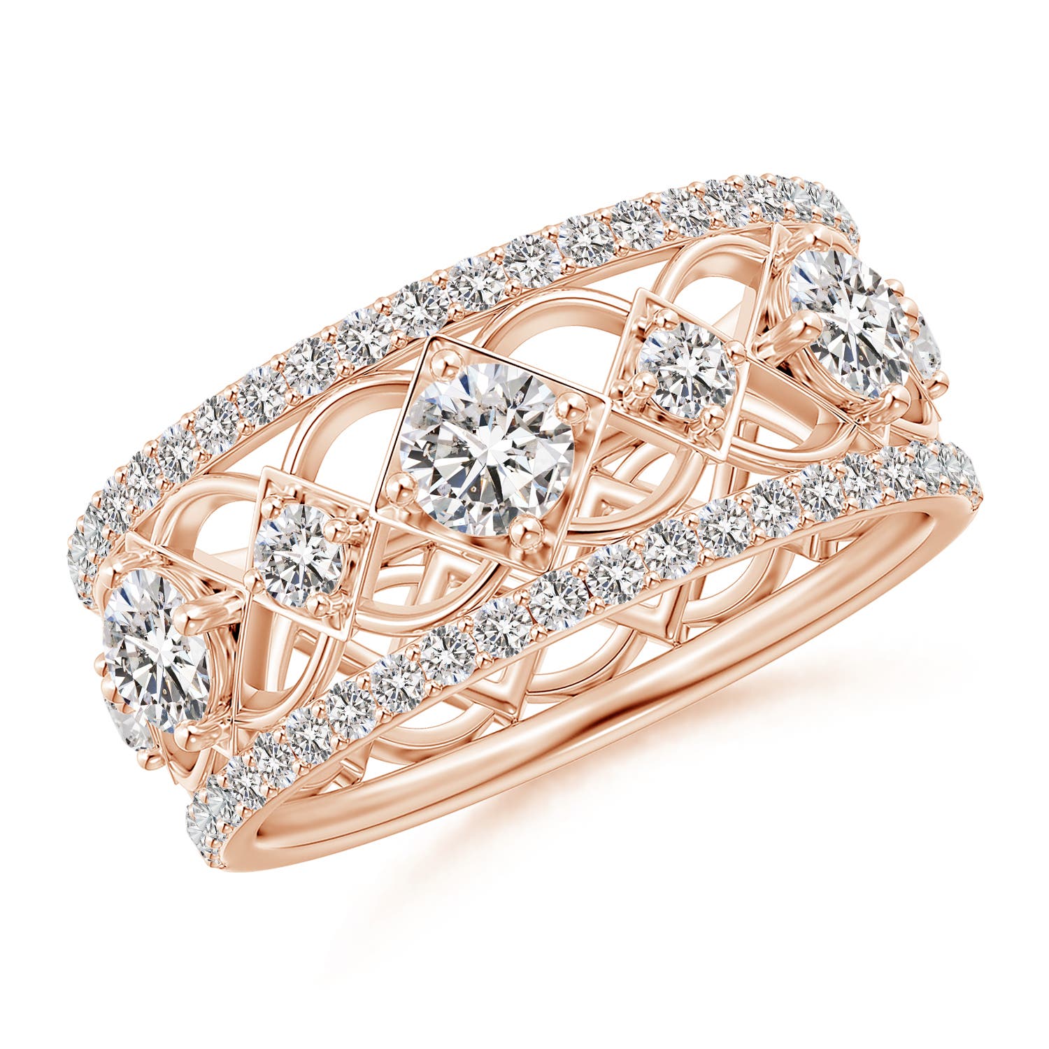 I-J, I1-I2 / 1.06 CT / 14 KT Rose Gold