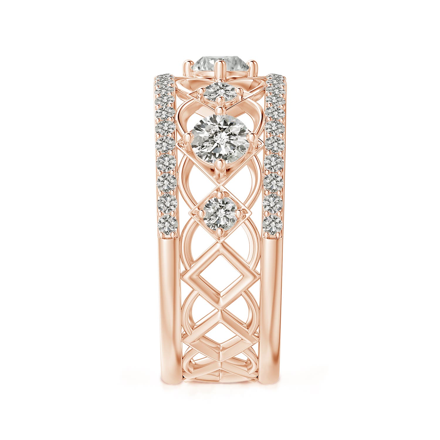 K, I3 / 1.06 CT / 14 KT Rose Gold