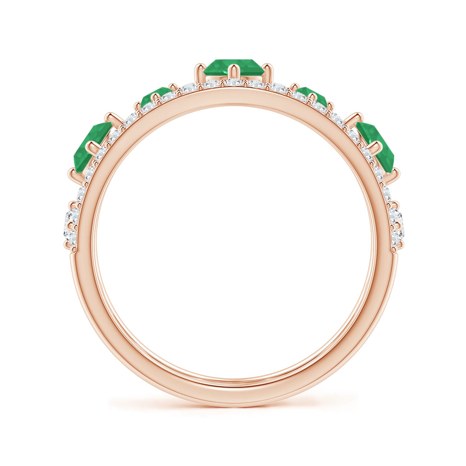 A - Emerald / 1.06 CT / 14 KT Rose Gold