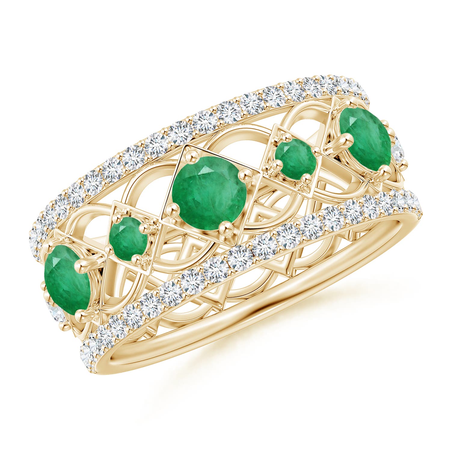 A - Emerald / 1.06 CT / 14 KT Yellow Gold