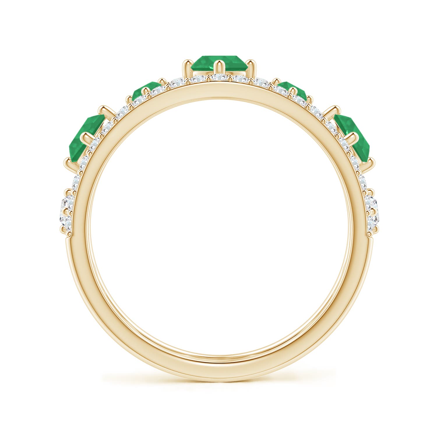 A - Emerald / 1.06 CT / 14 KT Yellow Gold