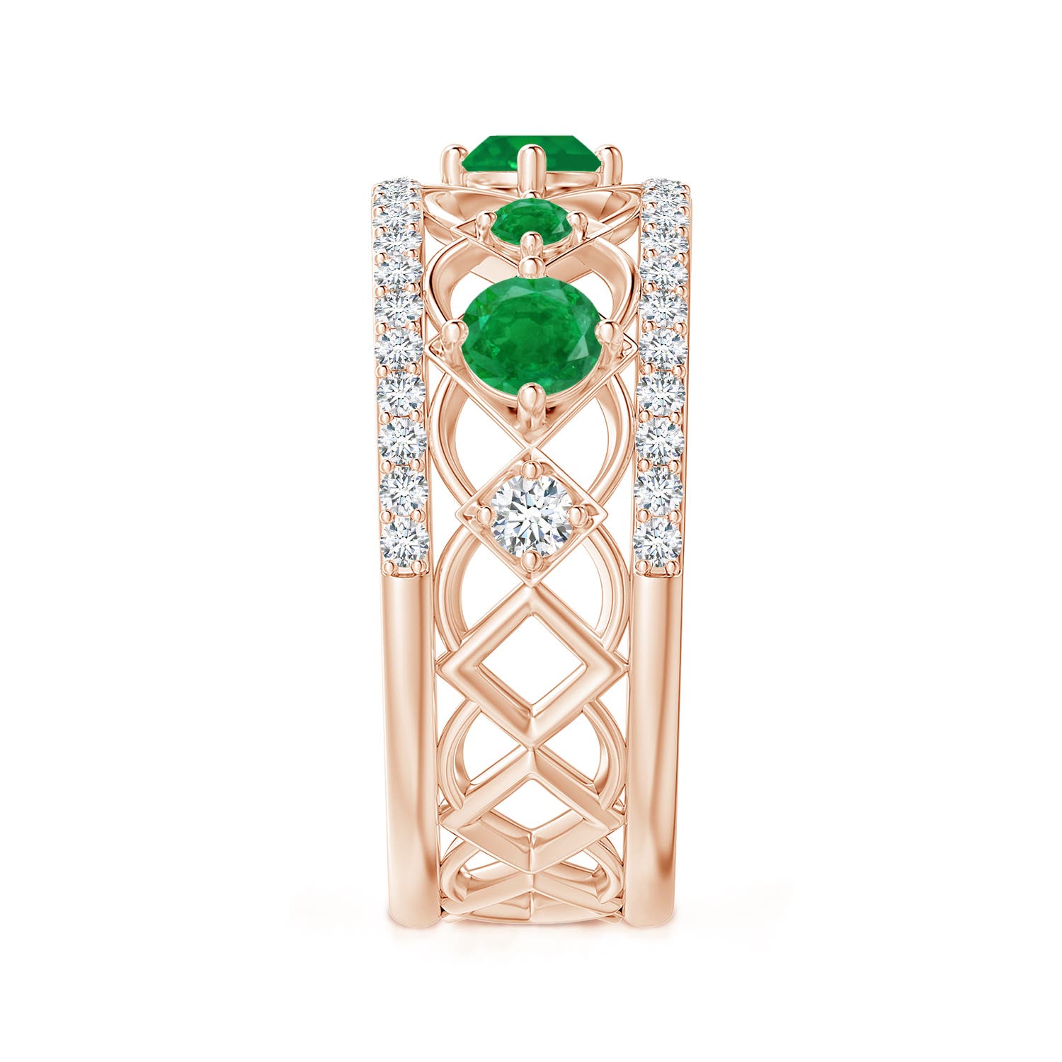 AA - Emerald / 1.06 CT / 14 KT Rose Gold