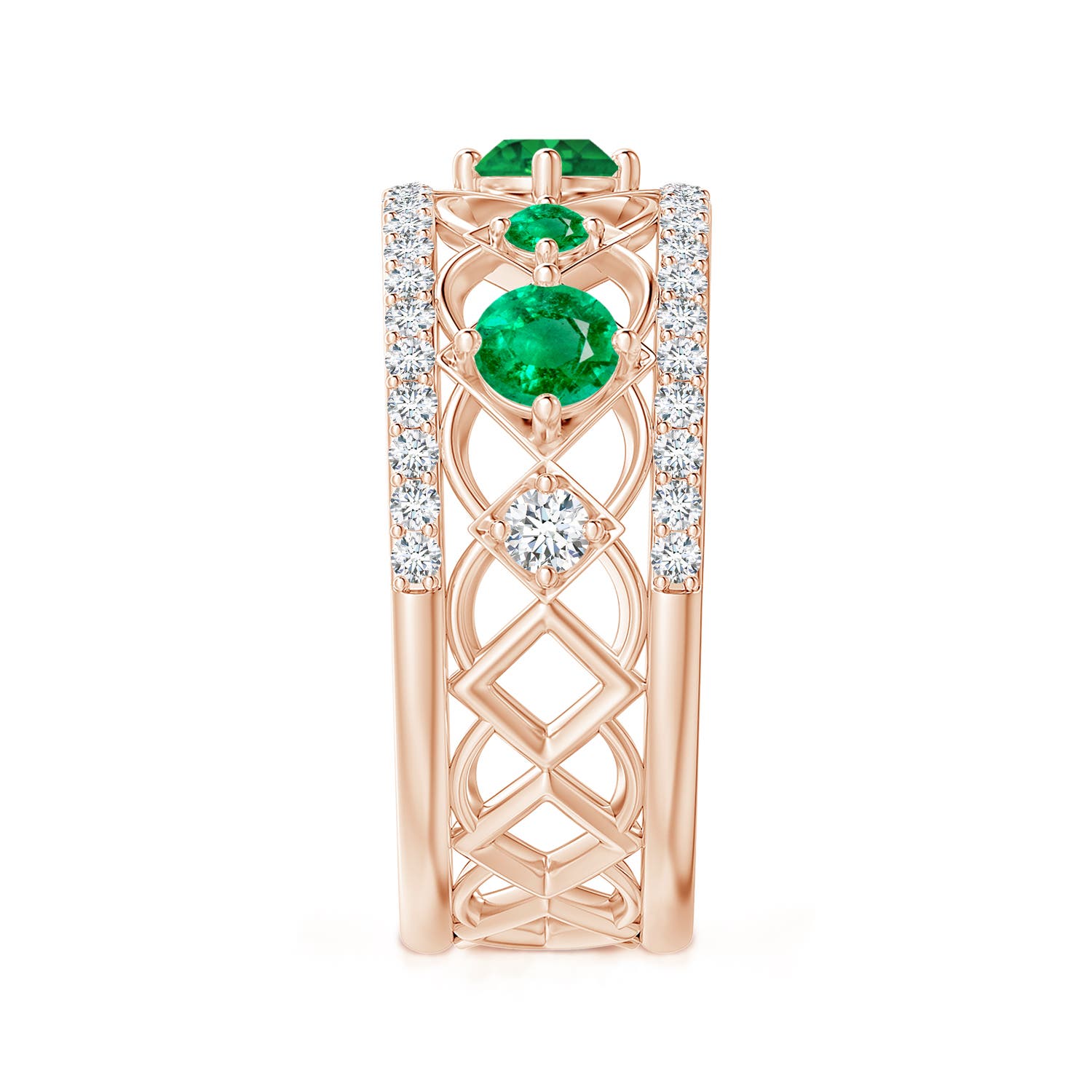 AAA - Emerald / 1.06 CT / 14 KT Rose Gold