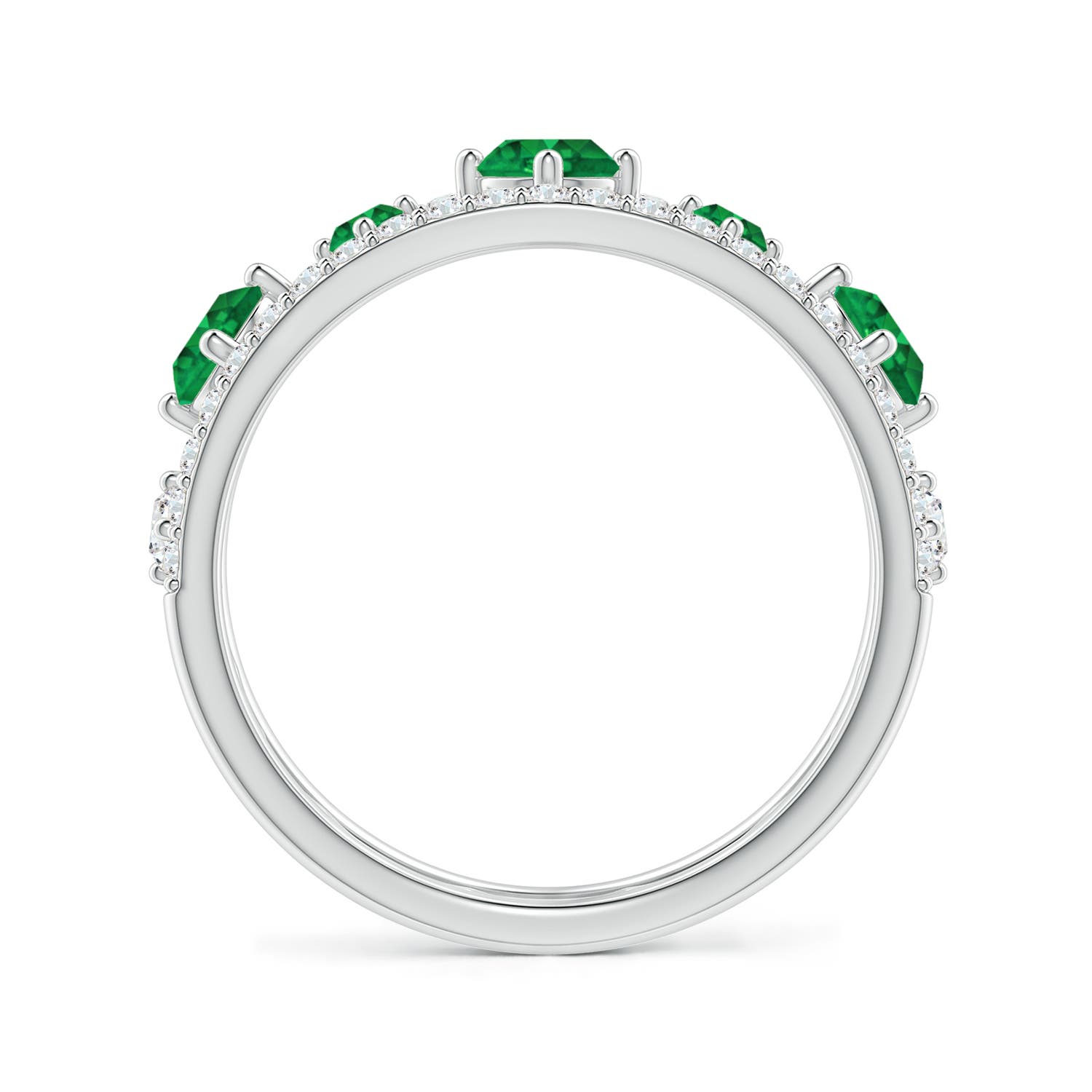 AAA - Emerald / 1.06 CT / 14 KT White Gold