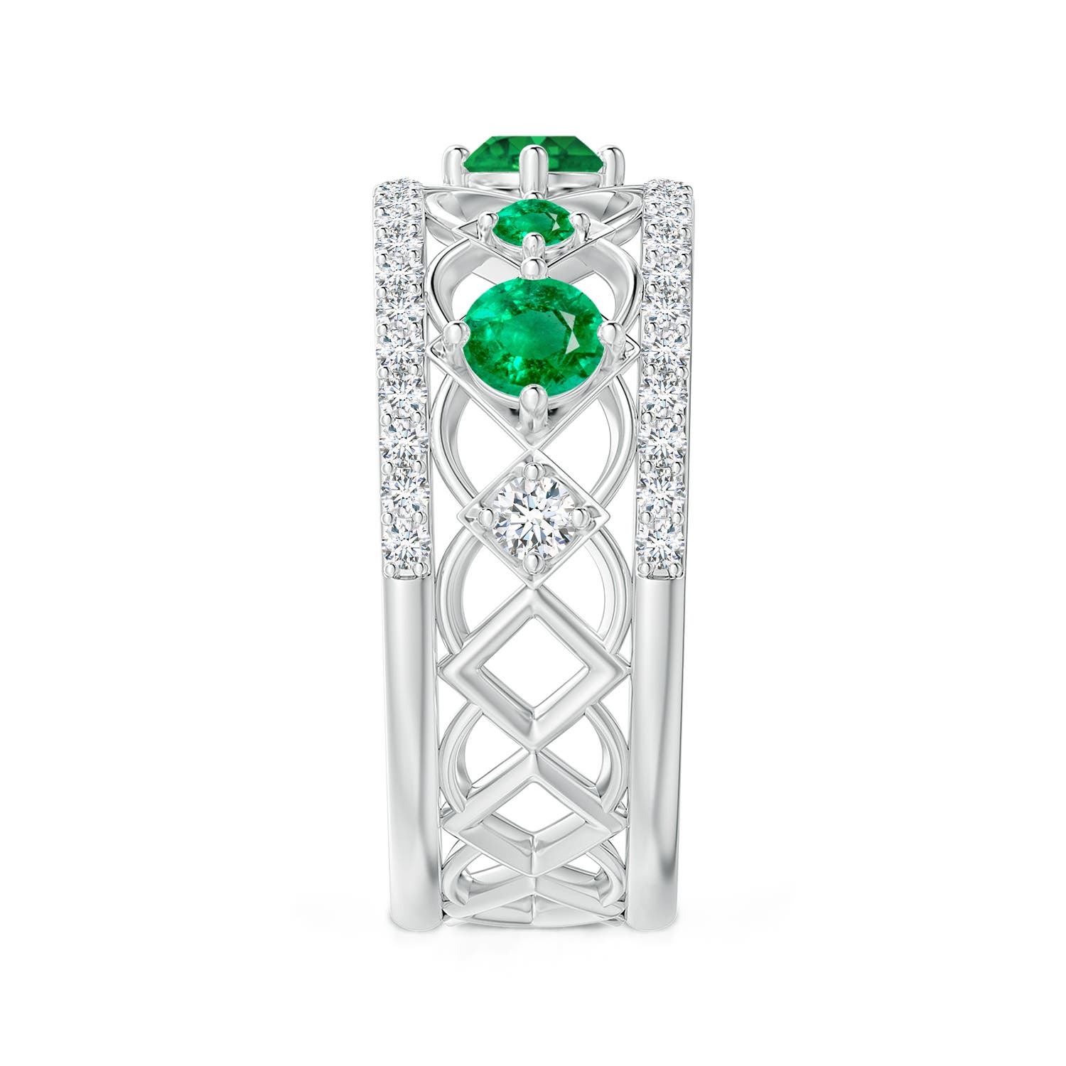 AAA - Emerald / 1.06 CT / 14 KT White Gold