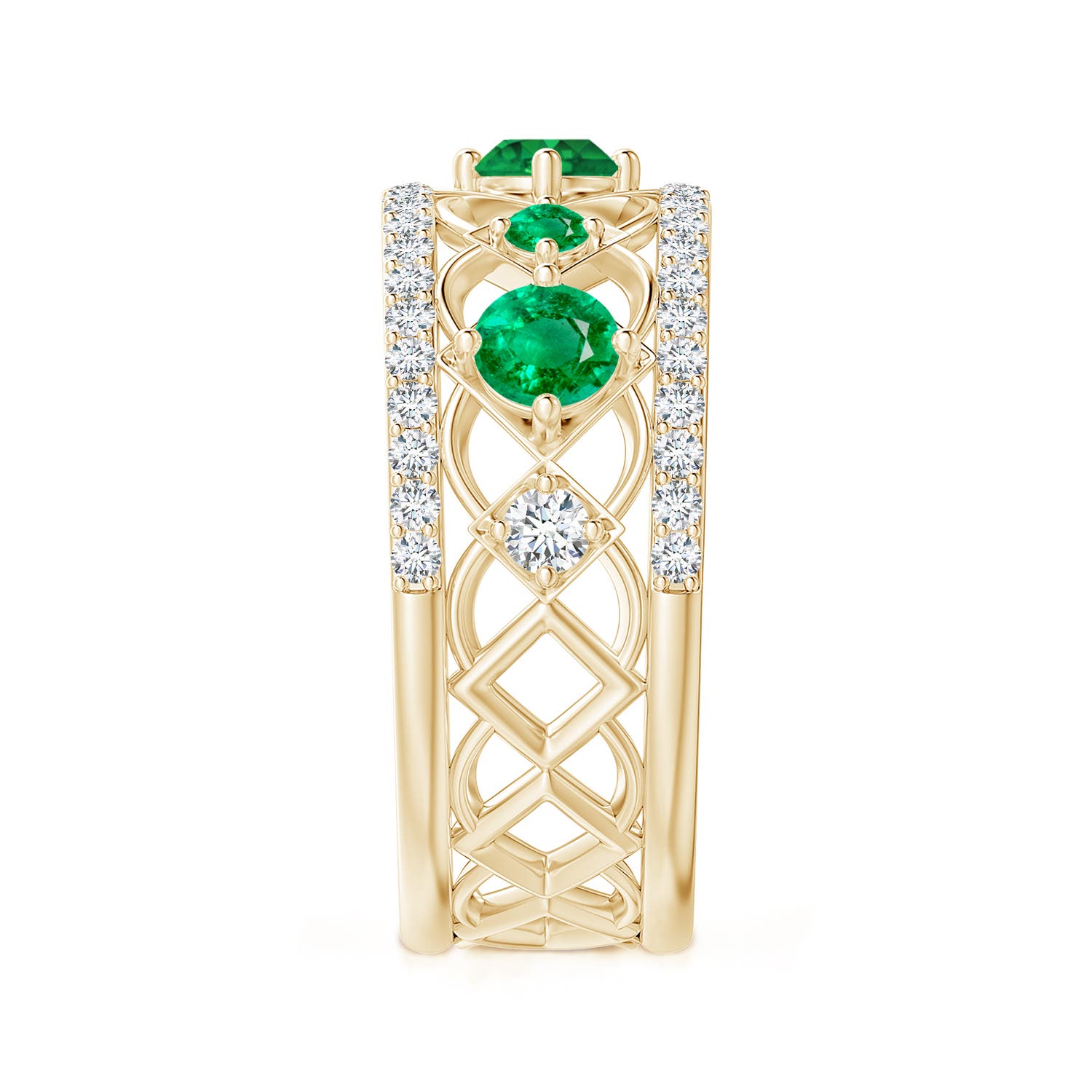 AAA - Emerald / 1.06 CT / 14 KT Yellow Gold