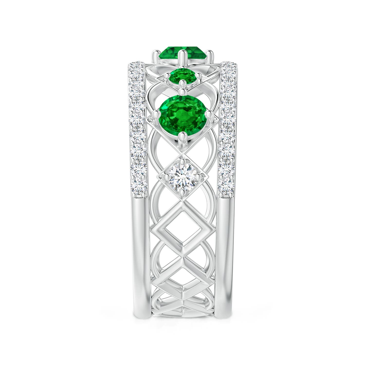 AAAA - Emerald / 1.06 CT / 14 KT White Gold