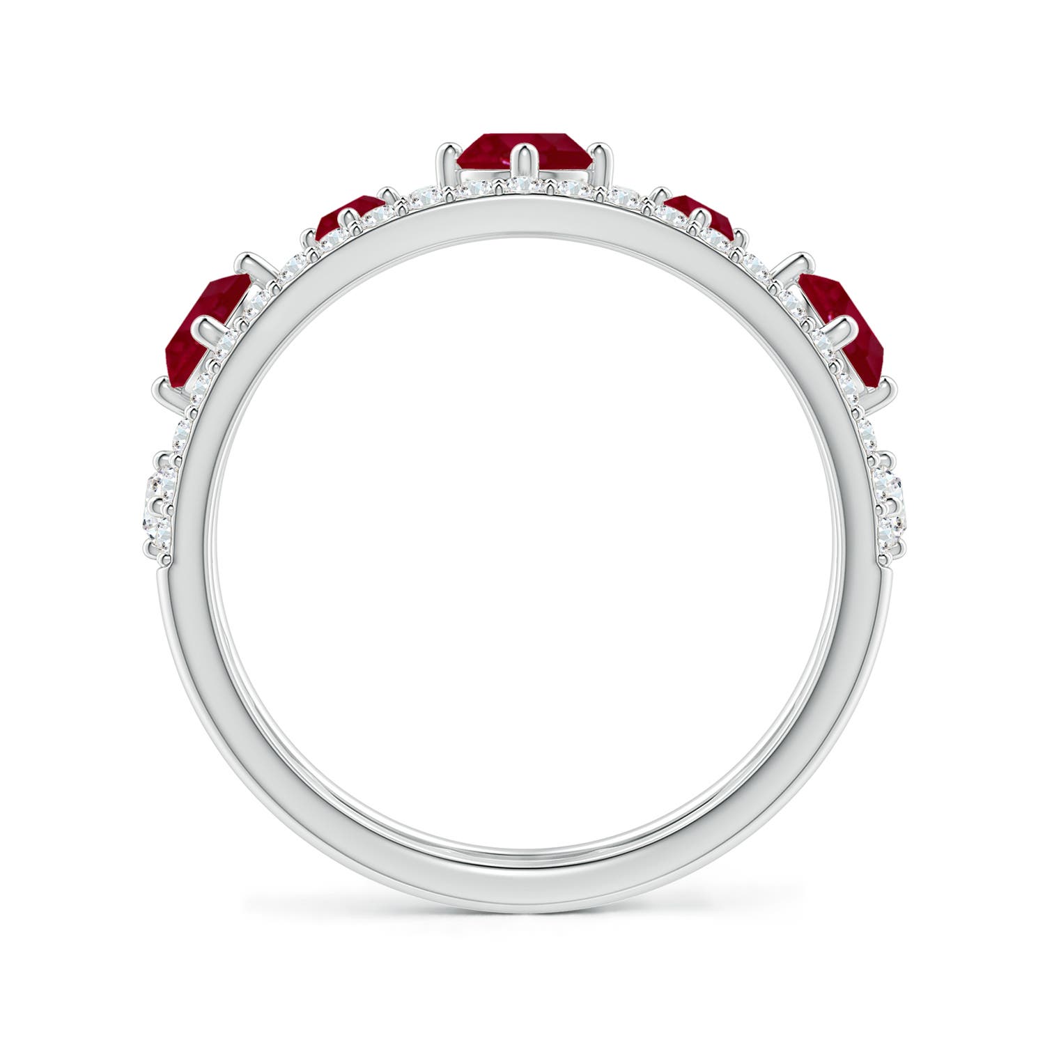 AA - Ruby / 1.27 CT / 14 KT White Gold