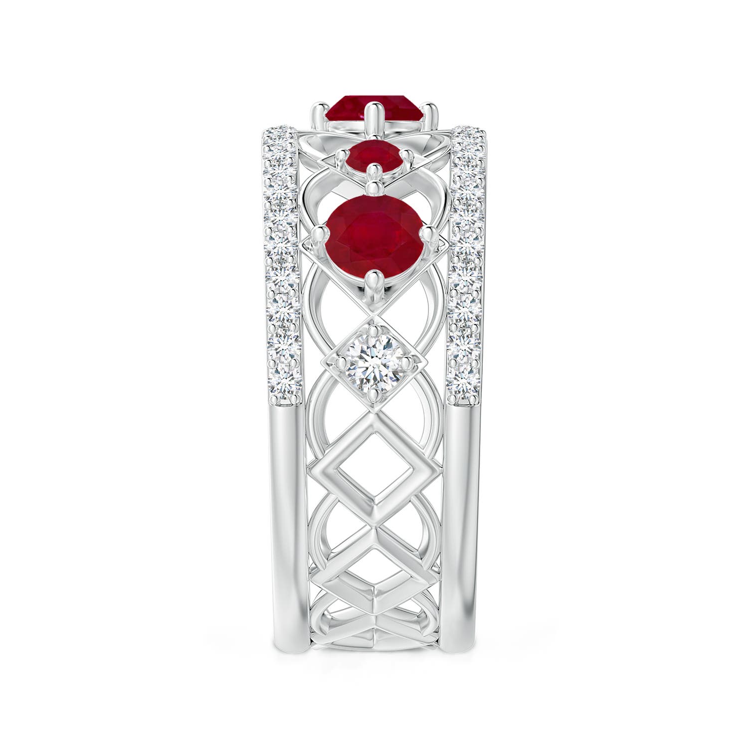 AA - Ruby / 1.27 CT / 14 KT White Gold