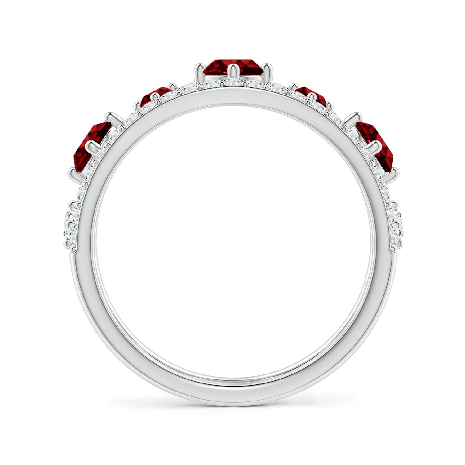 AAAA - Ruby / 1.27 CT / 14 KT White Gold