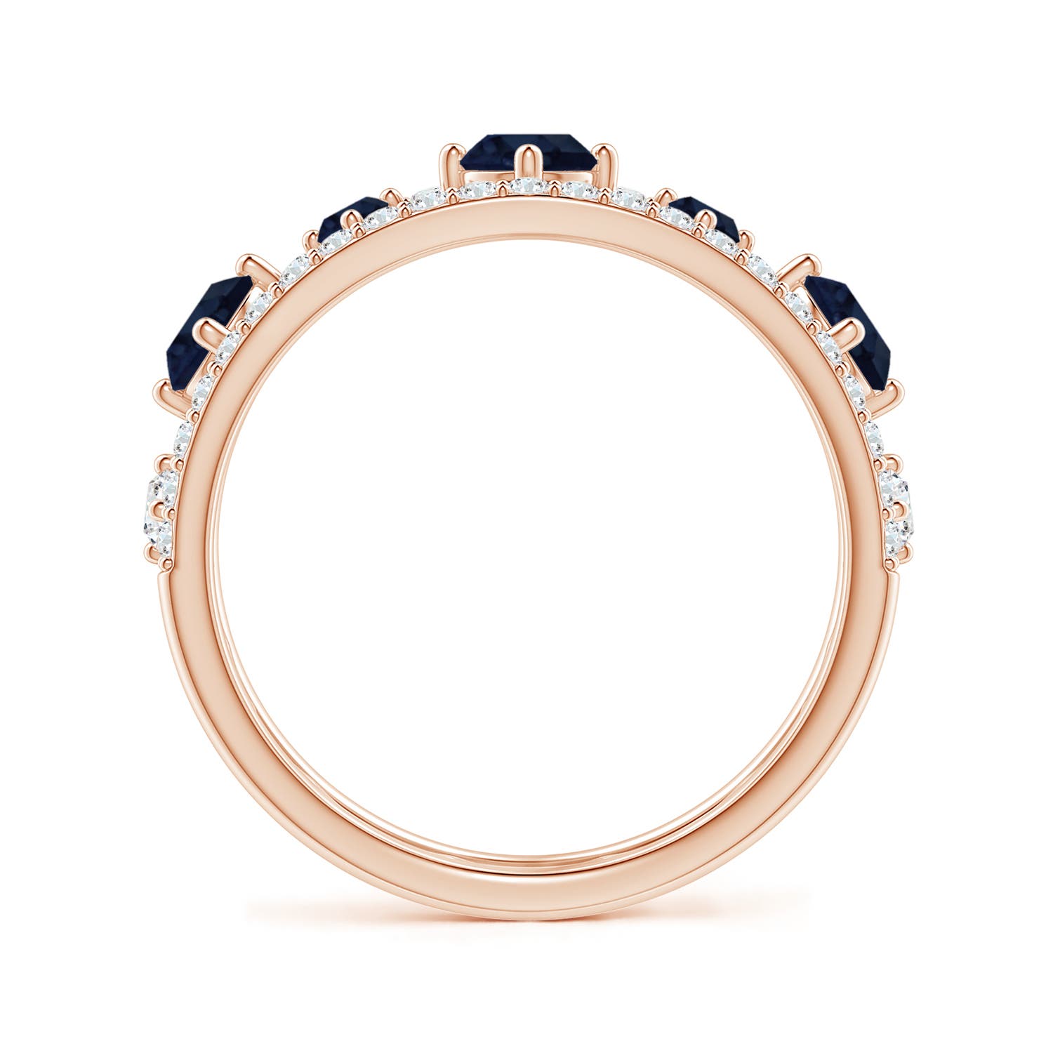 A - Blue Sapphire / 1.23 CT / 14 KT Rose Gold