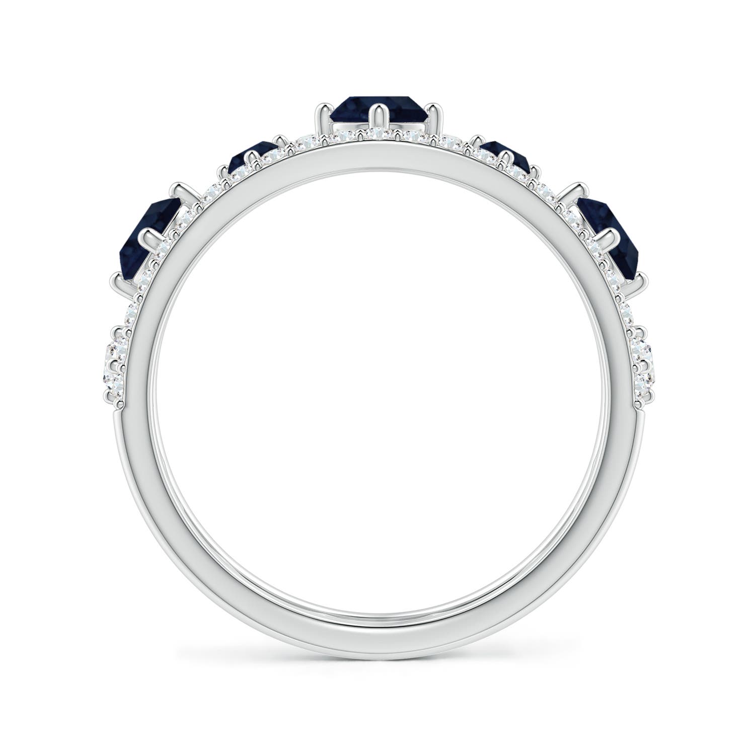 A - Blue Sapphire / 1.23 CT / 14 KT White Gold