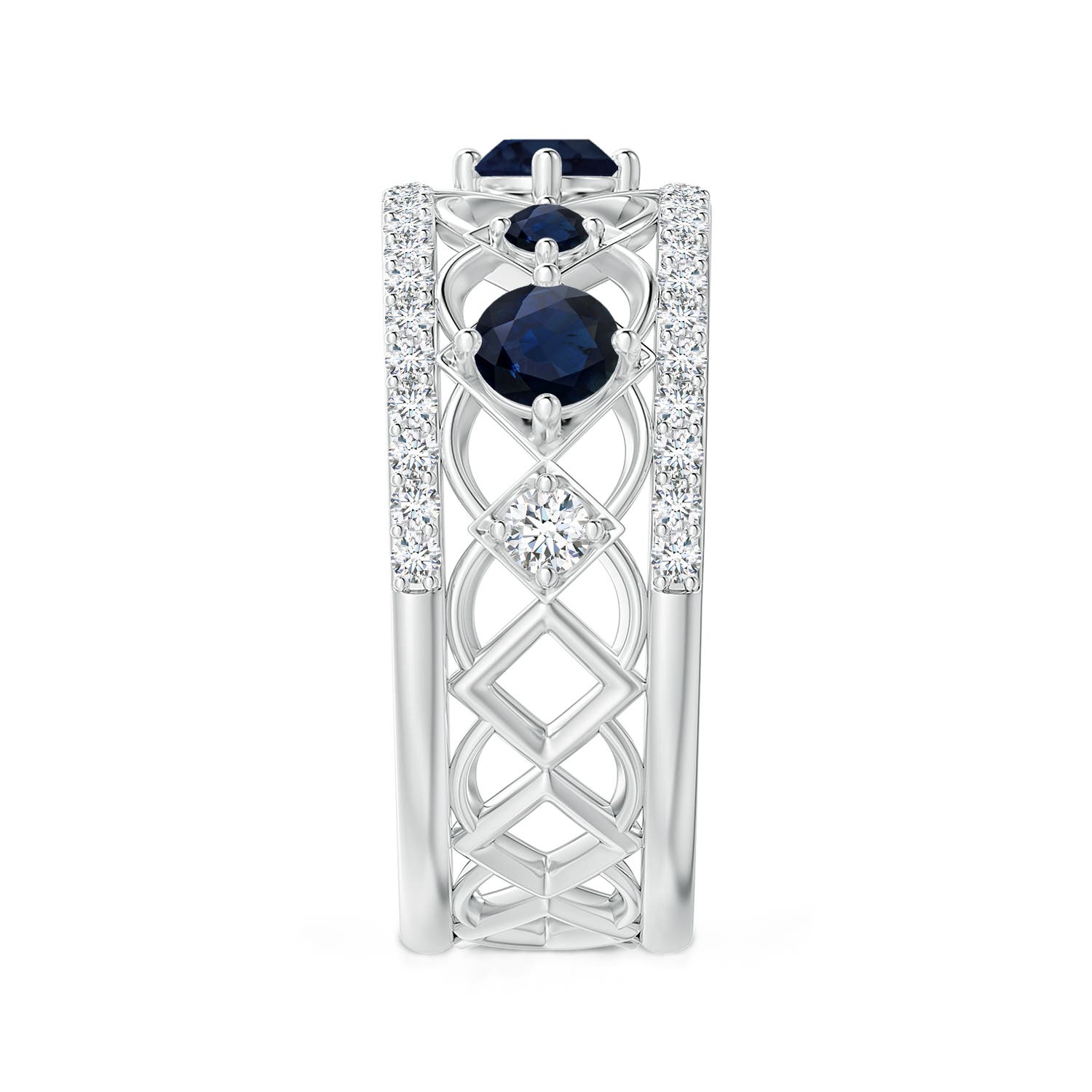 A - Blue Sapphire / 1.23 CT / 14 KT White Gold