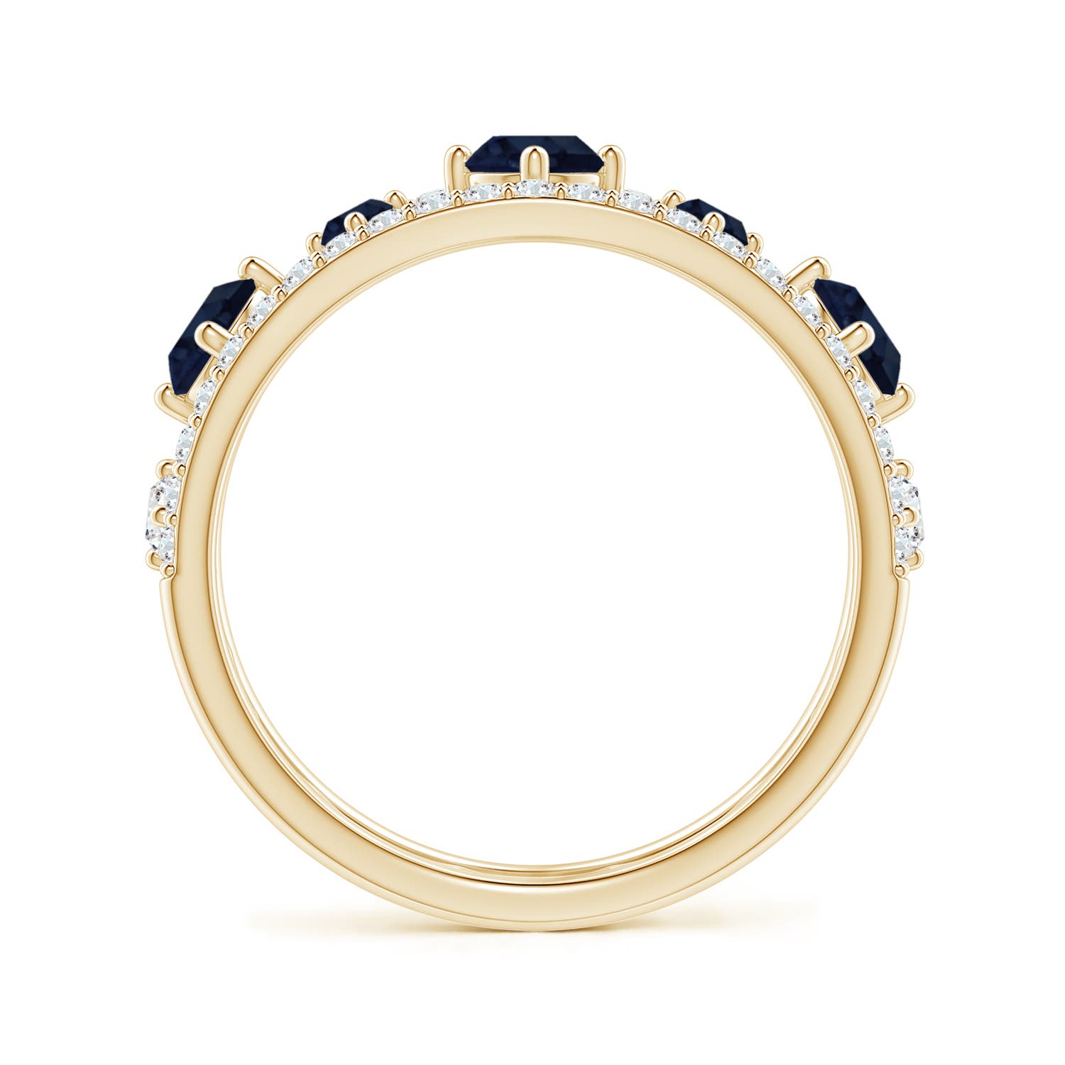 A - Blue Sapphire / 1.23 CT / 14 KT Yellow Gold