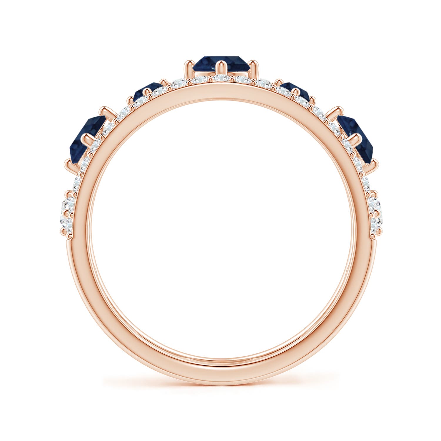 AA - Blue Sapphire / 1.23 CT / 14 KT Rose Gold