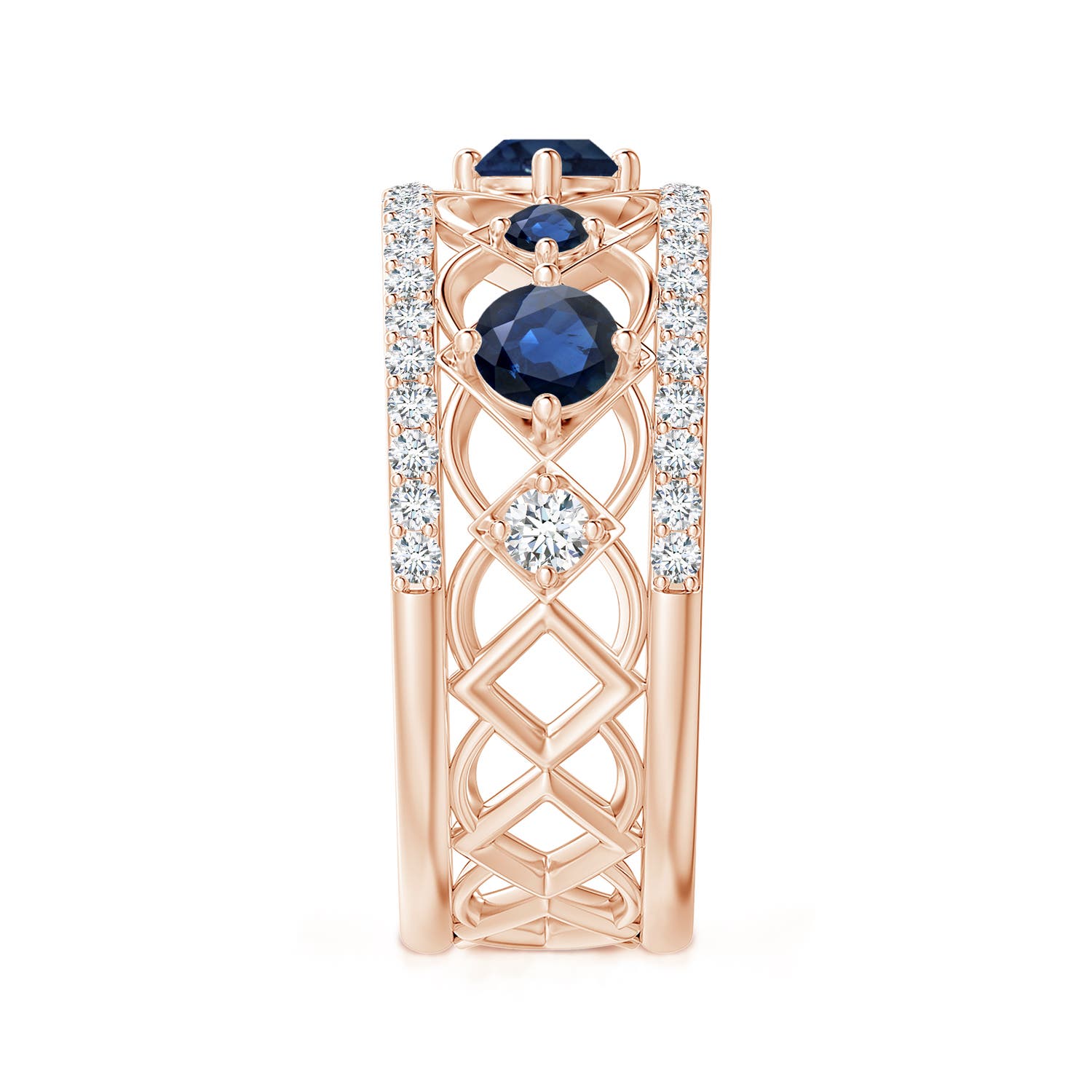 AA - Blue Sapphire / 1.23 CT / 14 KT Rose Gold