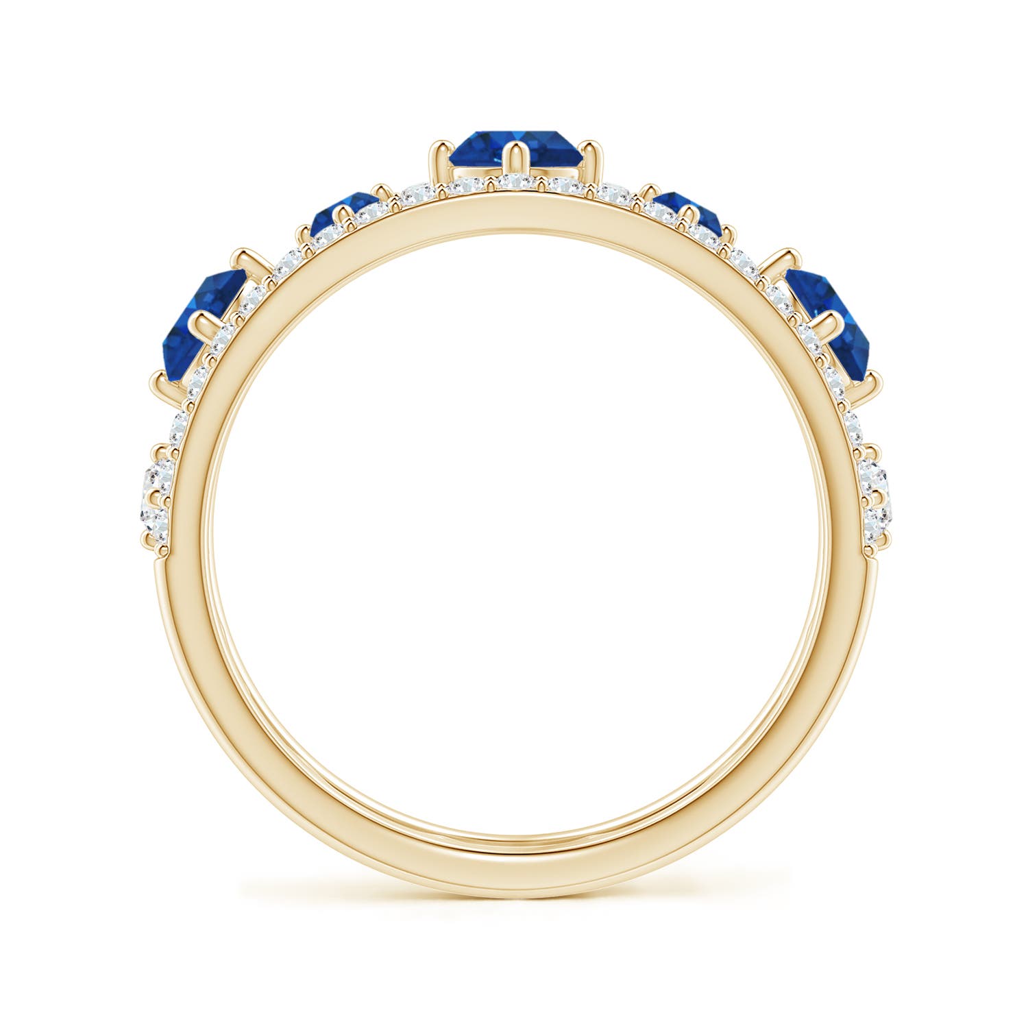 AAA - Blue Sapphire / 1.23 CT / 14 KT Yellow Gold