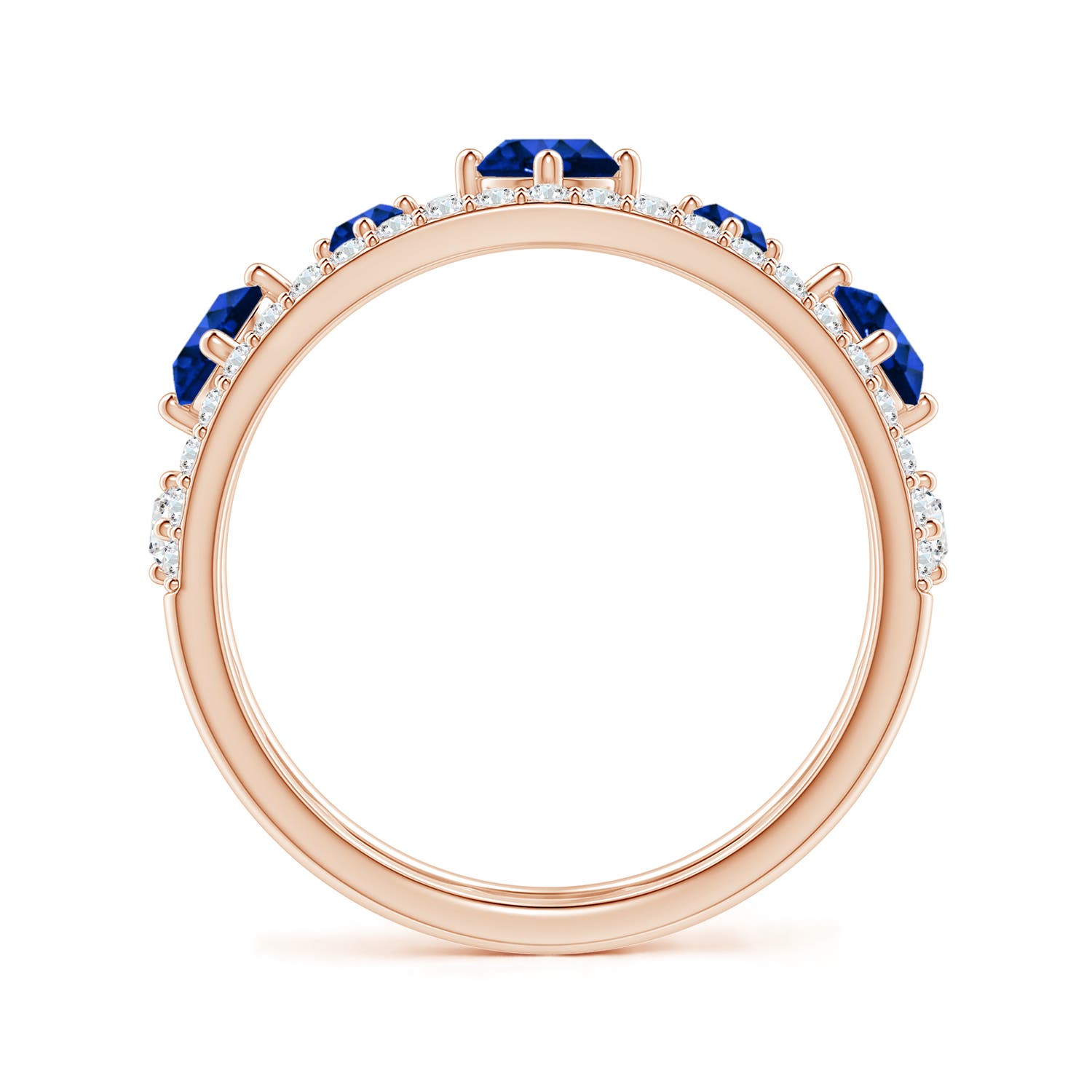 AAAA - Blue Sapphire / 1.23 CT / 14 KT Rose Gold