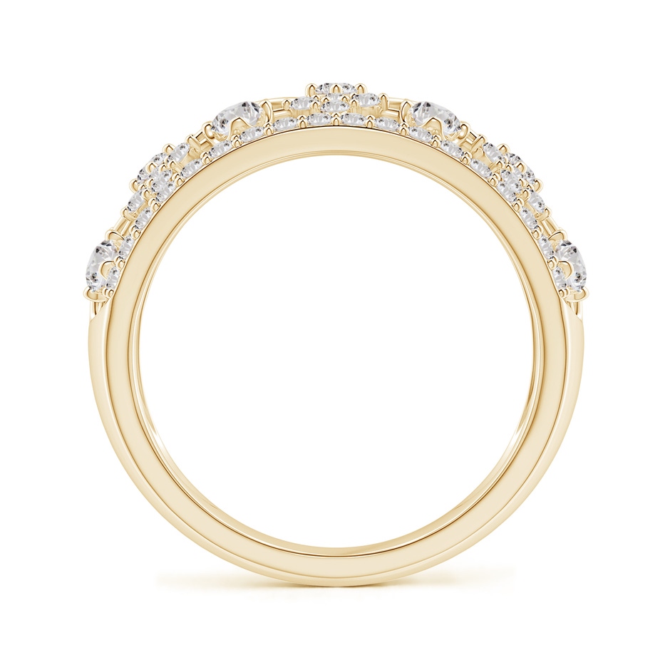2.4mm IJI1I2 Art Deco Style Diamond Broad Anniversary Ring in Yellow Gold side 1