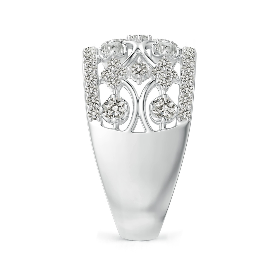 2.4mm KI3 Art Deco Style Diamond Broad Anniversary Ring in White Gold side 2
