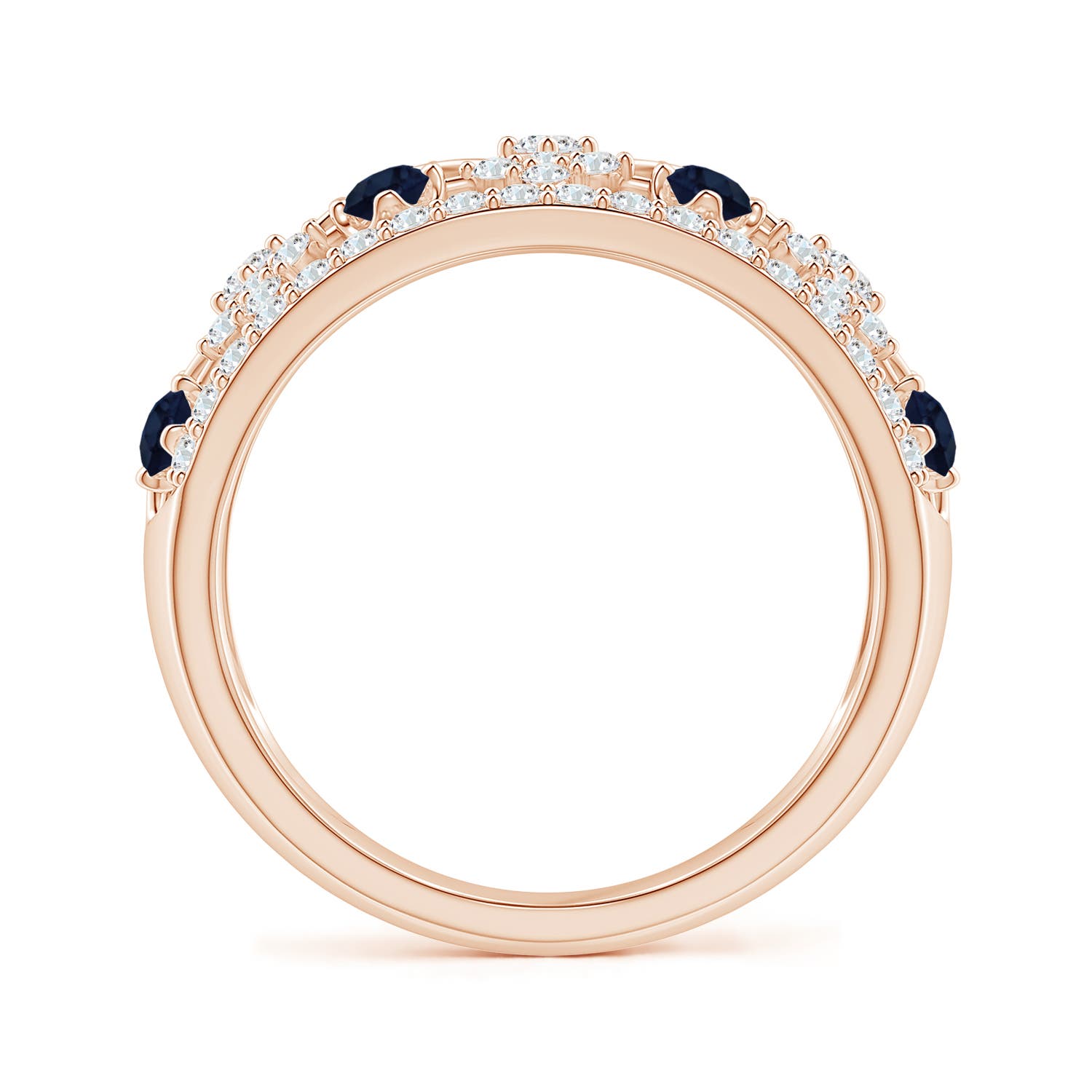 A - Blue Sapphire / 1.26 CT / 14 KT Rose Gold