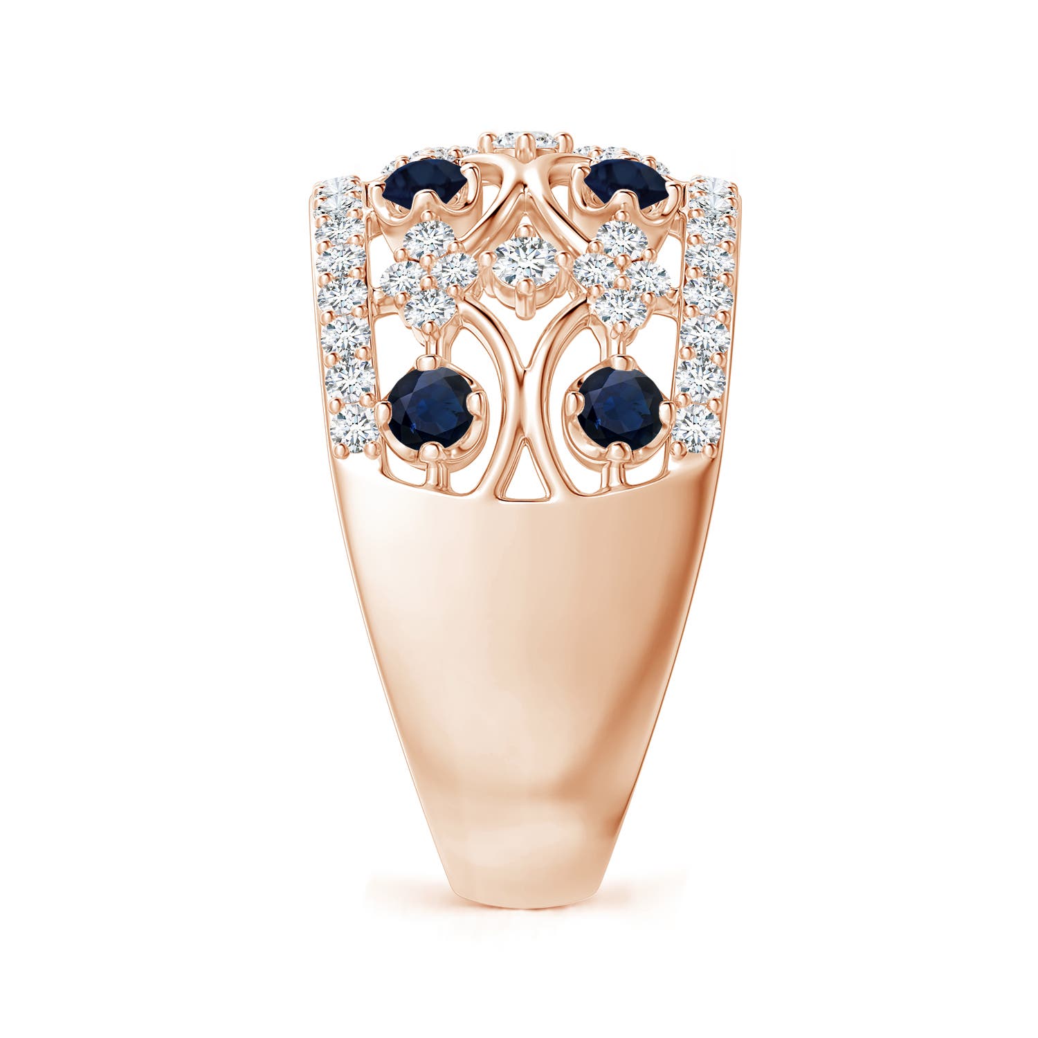 A - Blue Sapphire / 1.26 CT / 14 KT Rose Gold