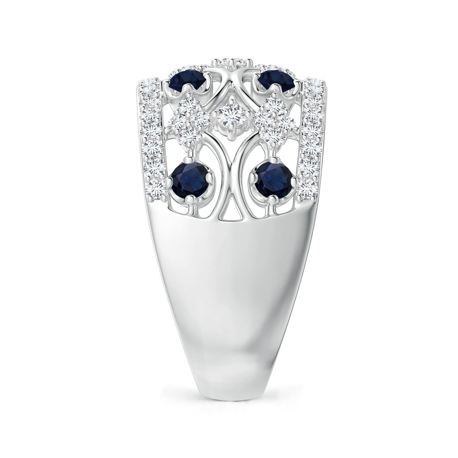 A - Blue Sapphire / 1.26 CT / 14 KT White Gold