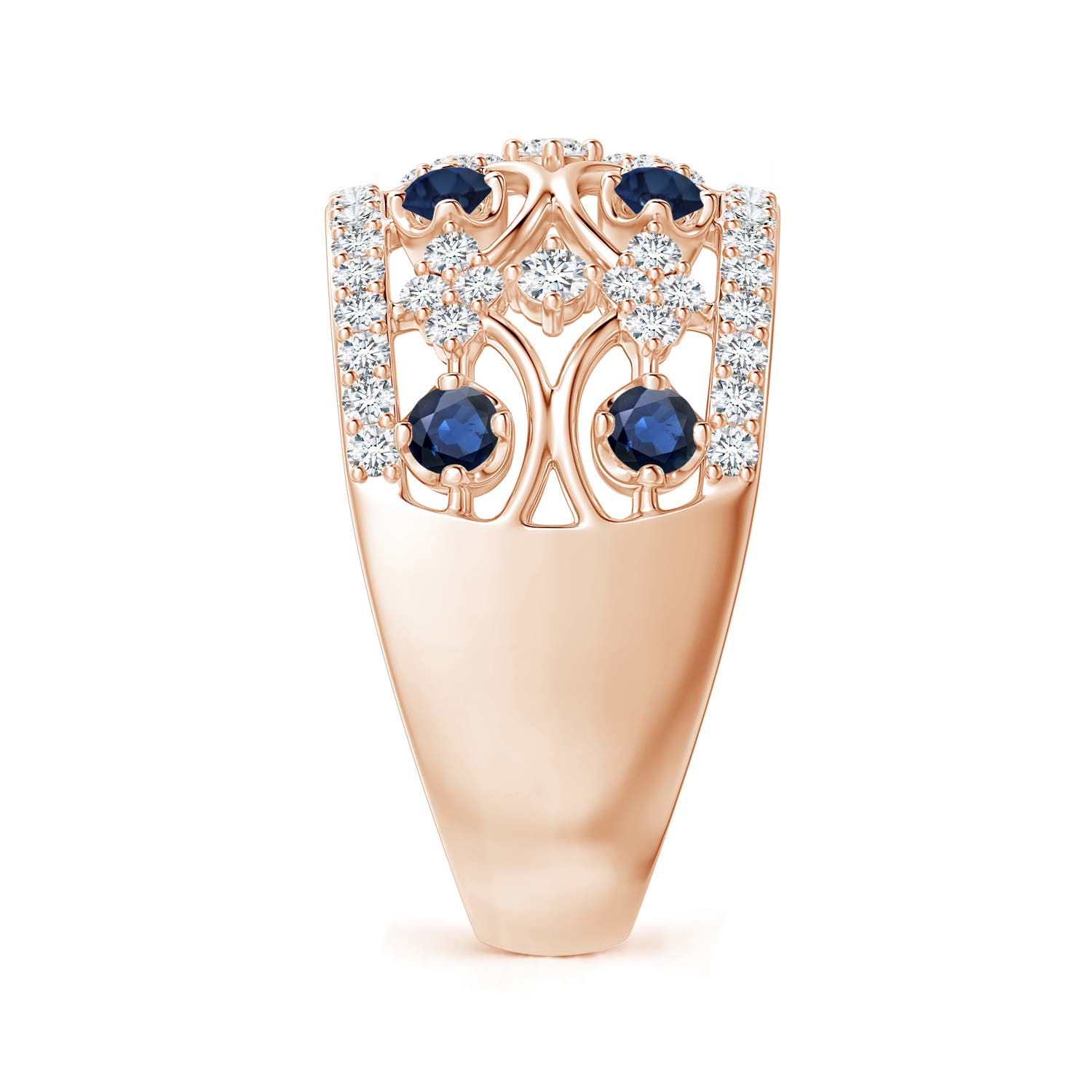 AA - Blue Sapphire / 1.26 CT / 14 KT Rose Gold