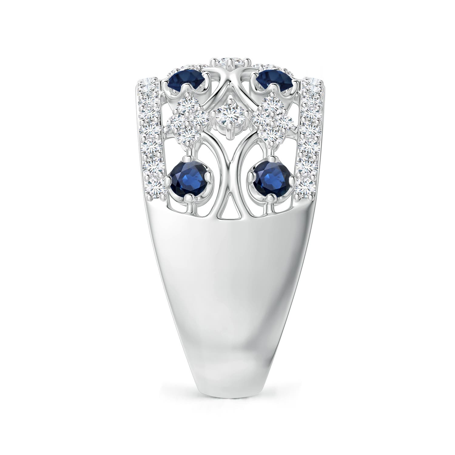 AA - Blue Sapphire / 1.26 CT / 14 KT White Gold