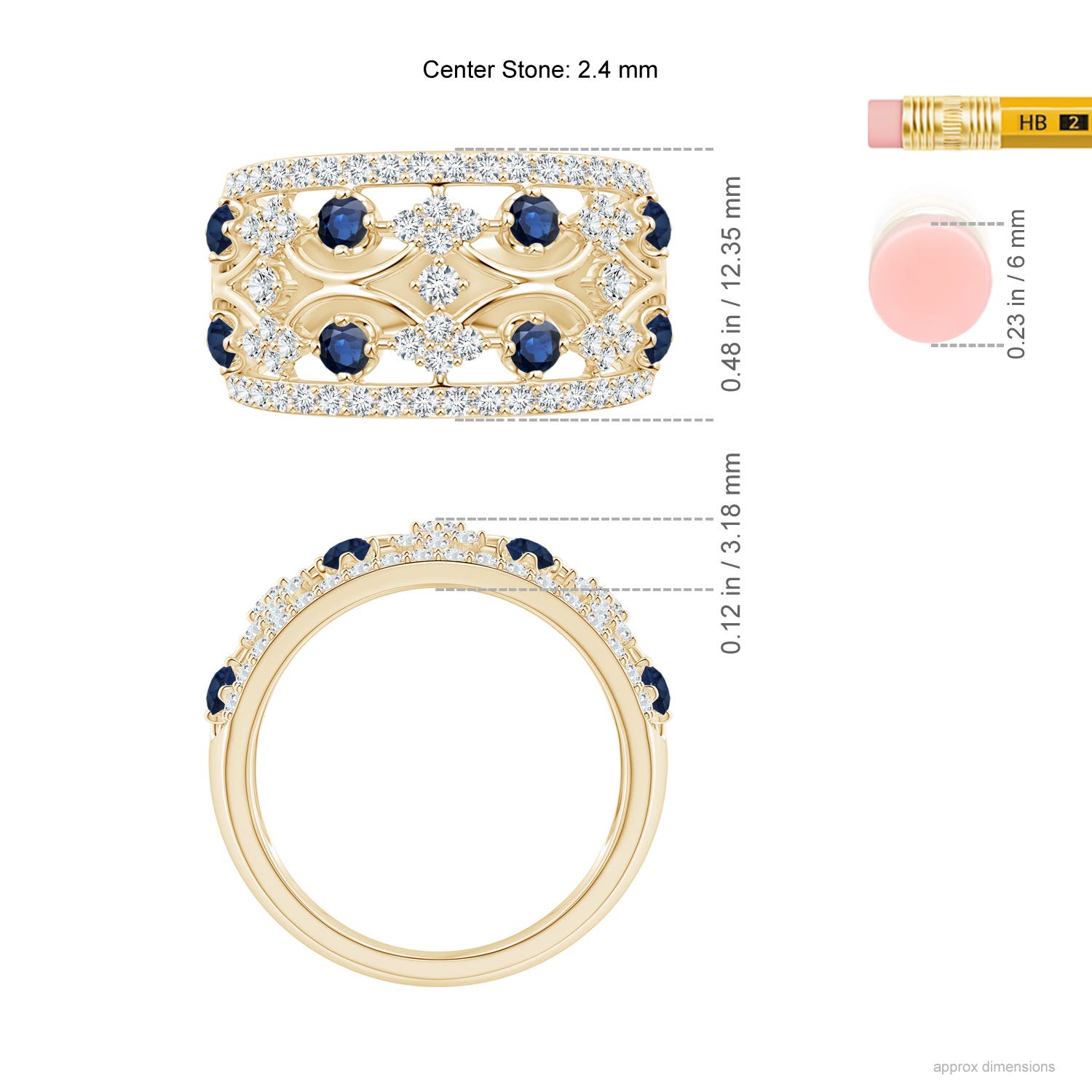 AA - Blue Sapphire / 1.26 CT / 14 KT Yellow Gold