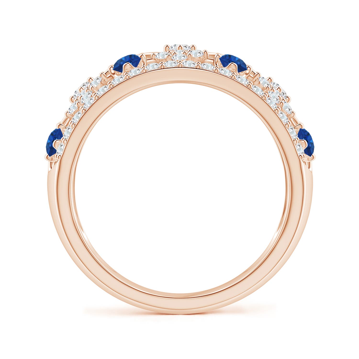 AAA - Blue Sapphire / 1.26 CT / 14 KT Rose Gold