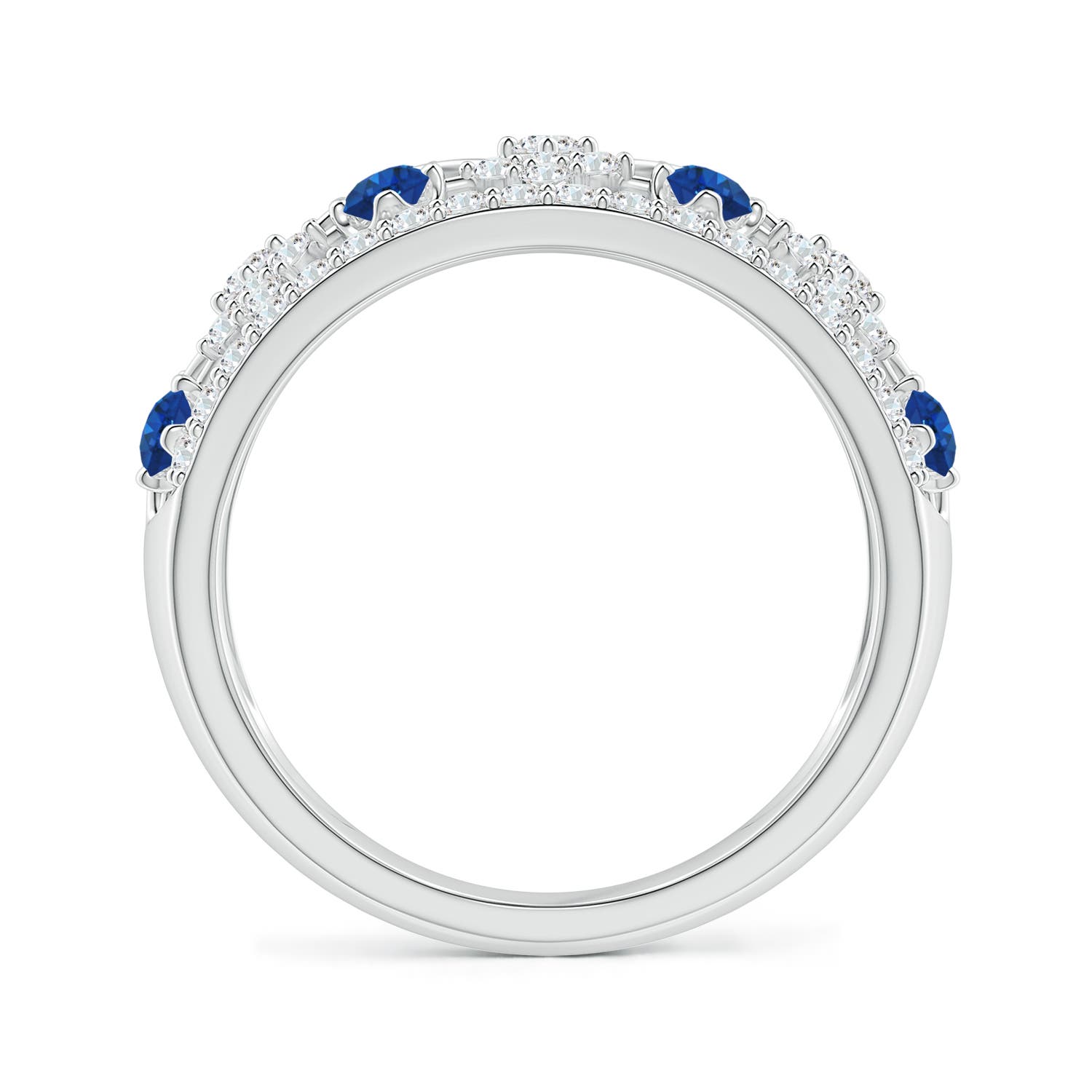 AAA - Blue Sapphire / 1.26 CT / 14 KT White Gold