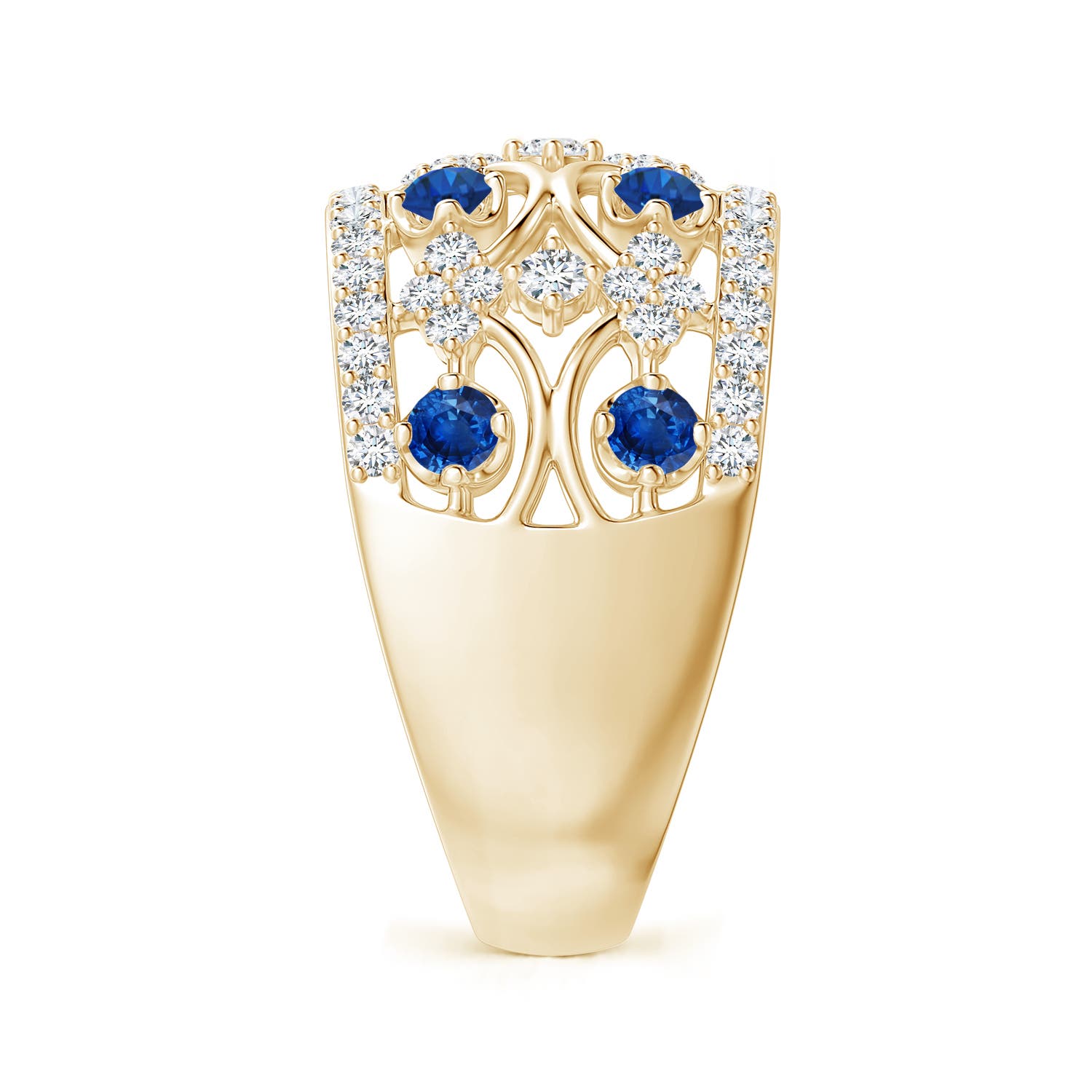 AAA - Blue Sapphire / 1.26 CT / 14 KT Yellow Gold